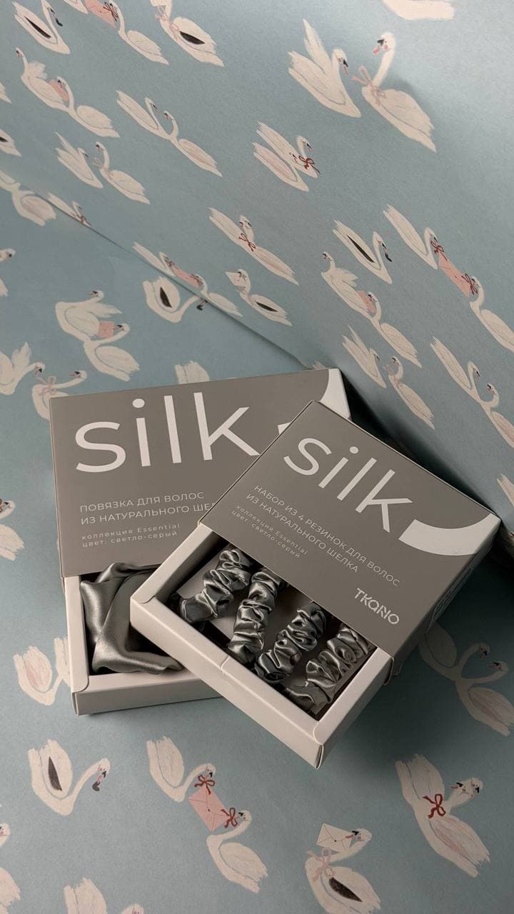 Набор шёлковых резинок Essential (4 шт.) Tkano