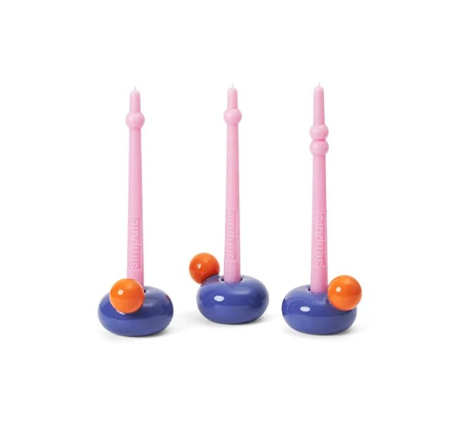 ПОДСВЕЧНИК БУБЛИК + ШАРИК Синий