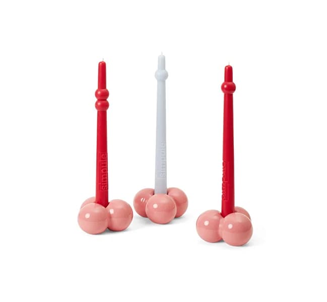 ПОДСВЕЧНИК ШАРИКИ Розовый