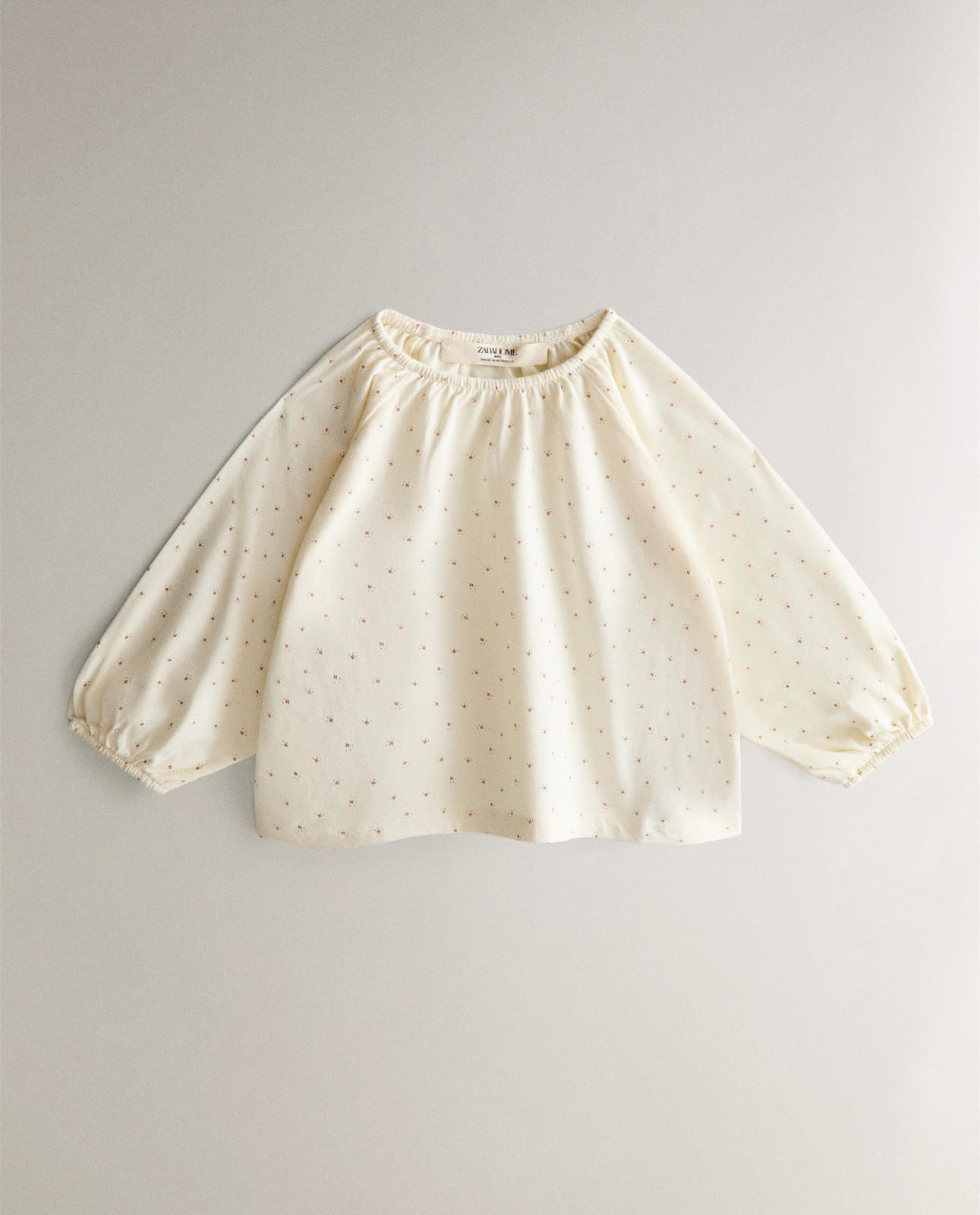 Детская пижама ZARA HOME 4602/117/733 - из хлопка с цветочным рисунком, 8-9 лет (132 см), цвет кремовый ракурс 4