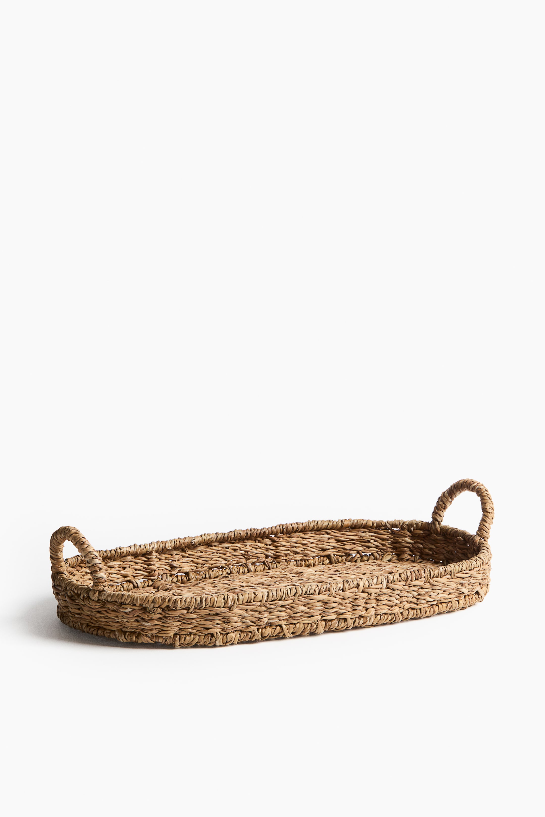 Овальный поднос из морской травы H&M Цвет Коричневый 27,1x5x48 см ракурс 2