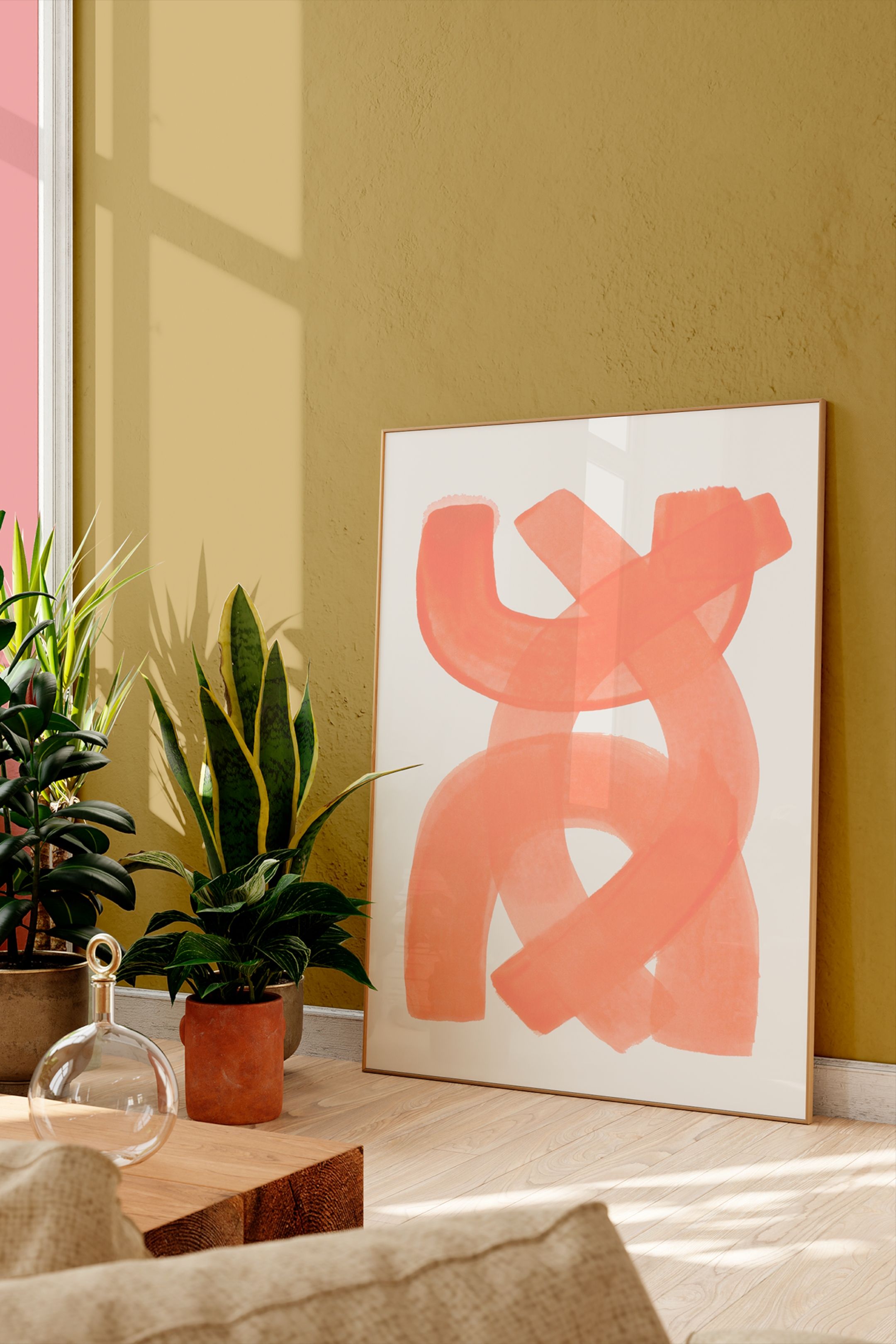 Плакат H&M 70х100 см Эджааз Ханифф - Orange Strokes