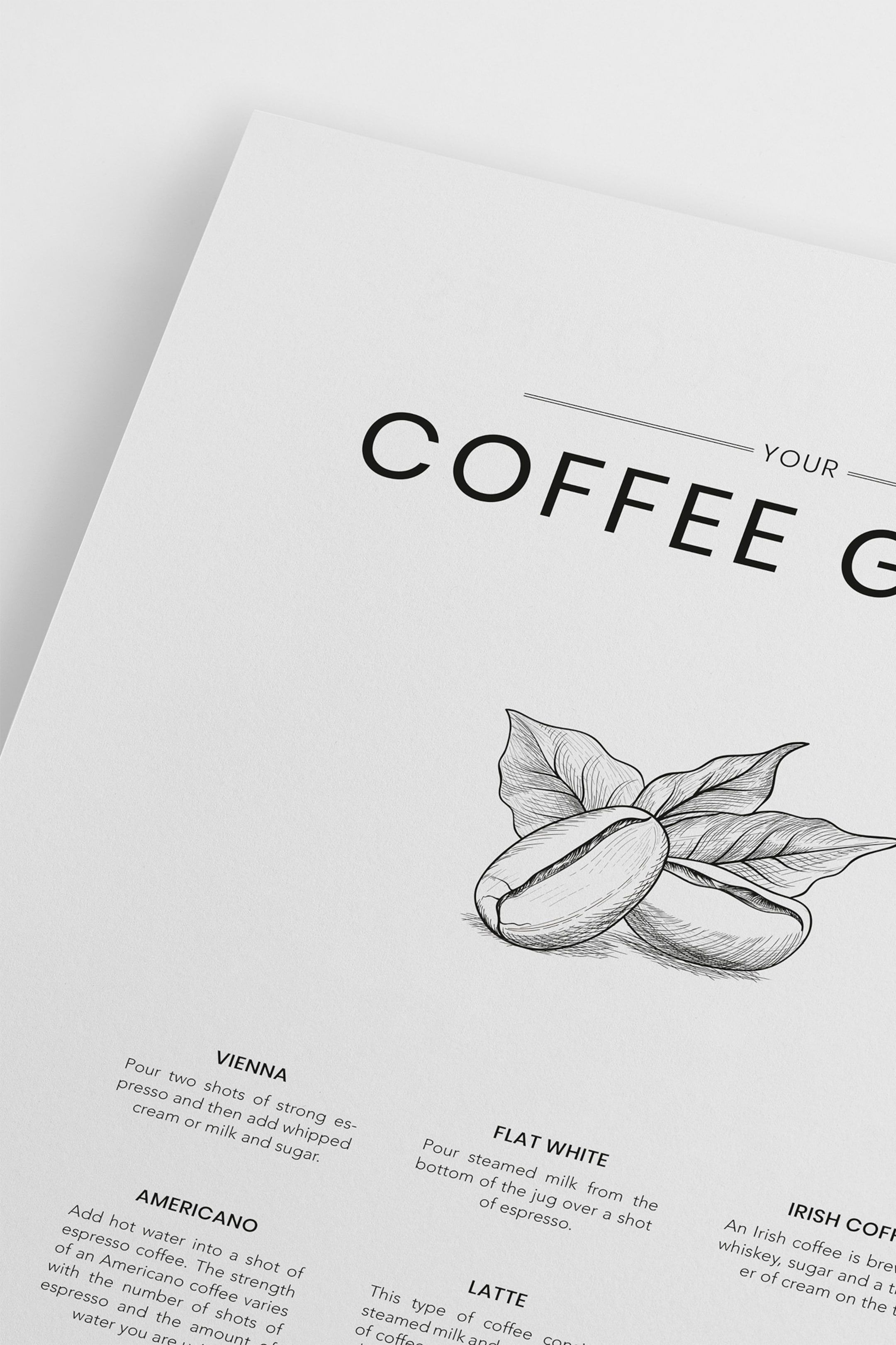 Плакат H&M 30х40 см Coffee Guide
