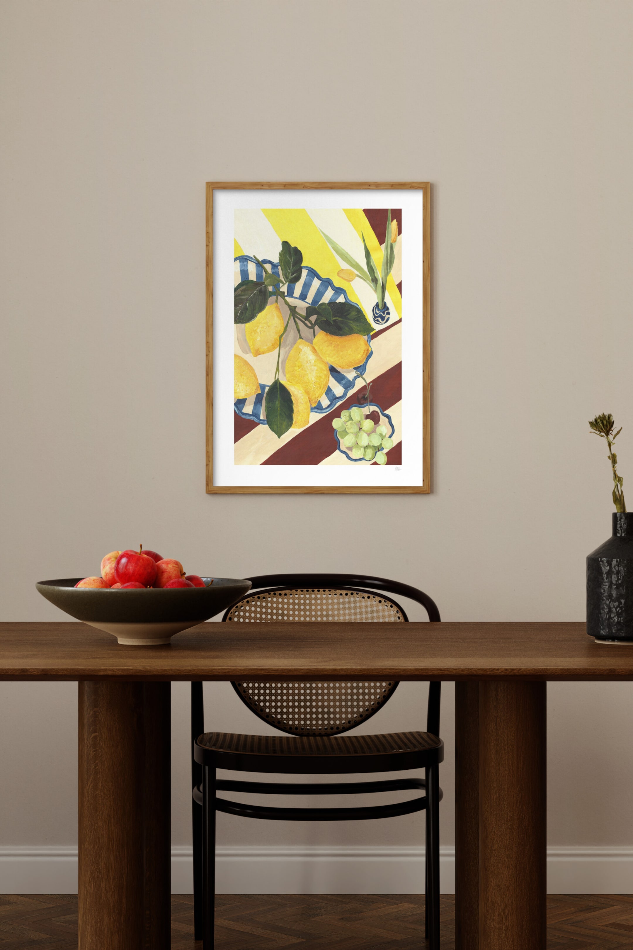Плакат H&M 30X40 см Violets Print House - Lemons And Grapes Цвет: Разноцветный ракурс 3