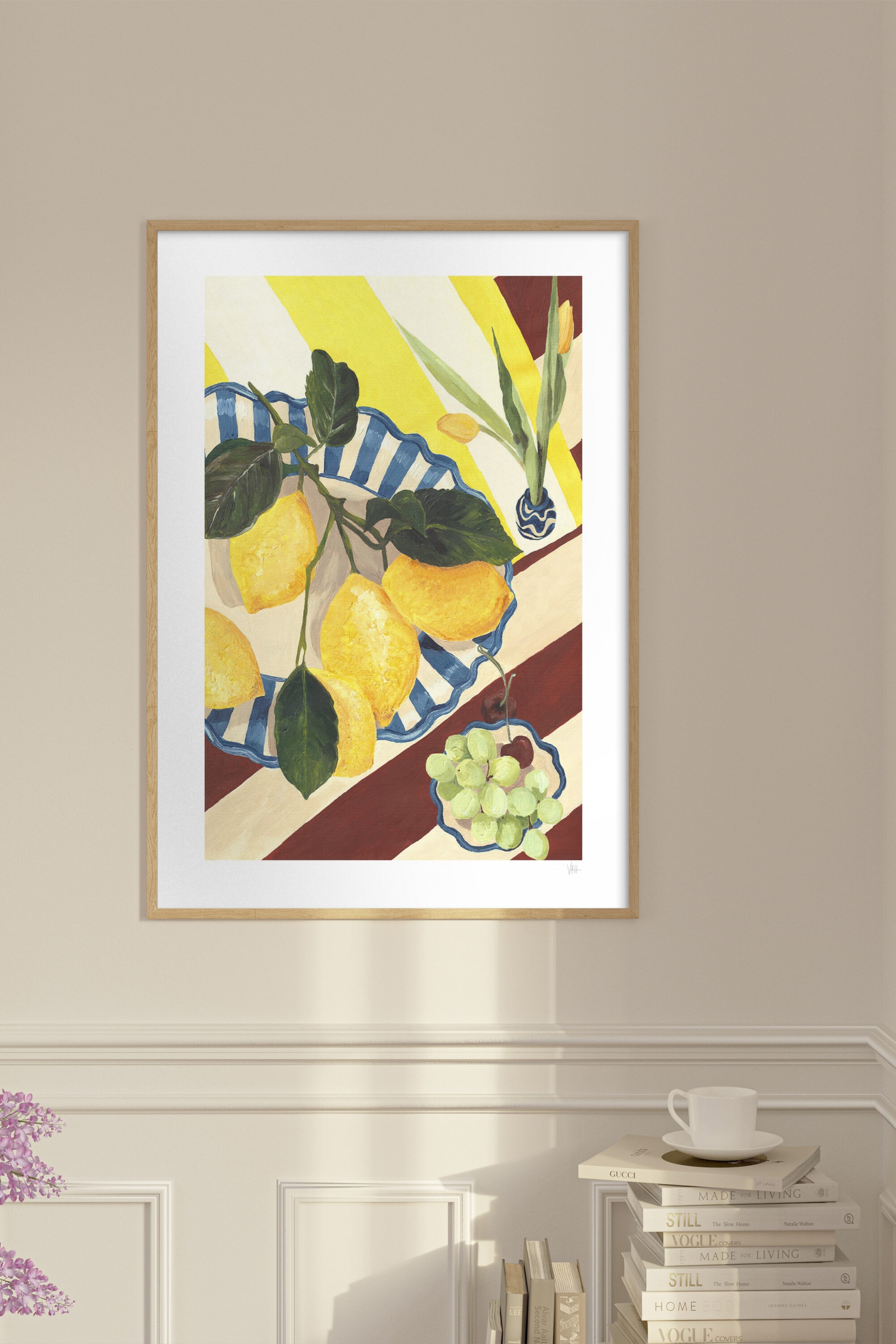 Плакат H&M 50х70 см Violets Print House - Lemons And Grapes Цвет: Разноцветный ракурс 3