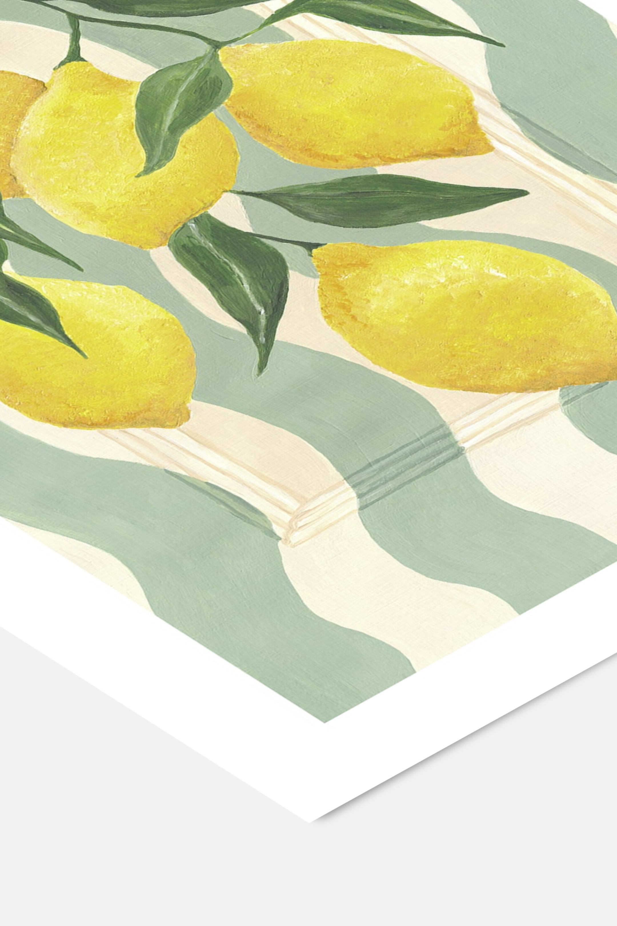 Плакат H&M 50х70 см Violets Print House - Striped Lemons Цвет: Разноцветный ракурс 2