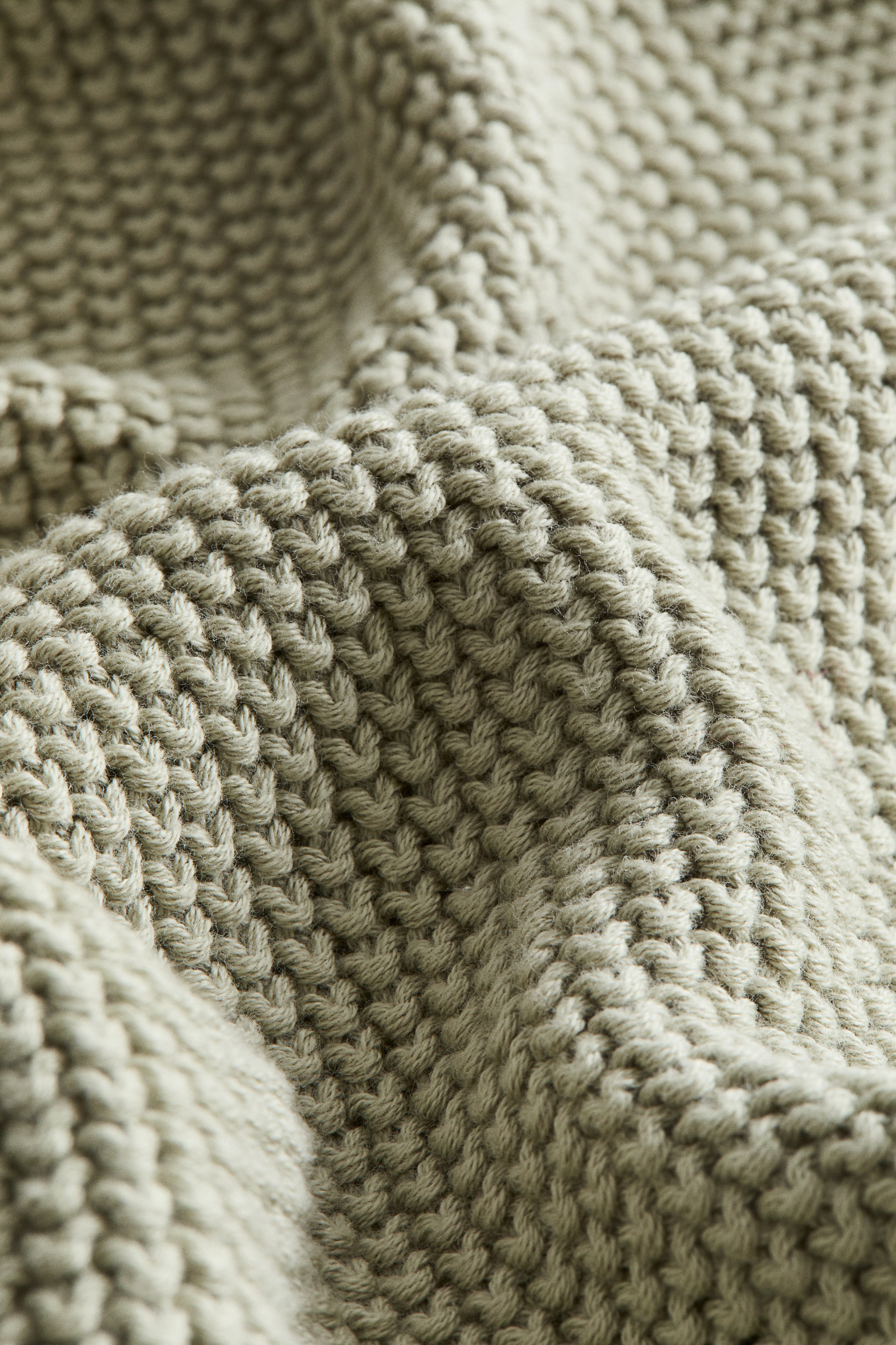 Одеяло из хлопка, сотканного из риса H&M Цвет Светло-хаки зеленый 90X90 см