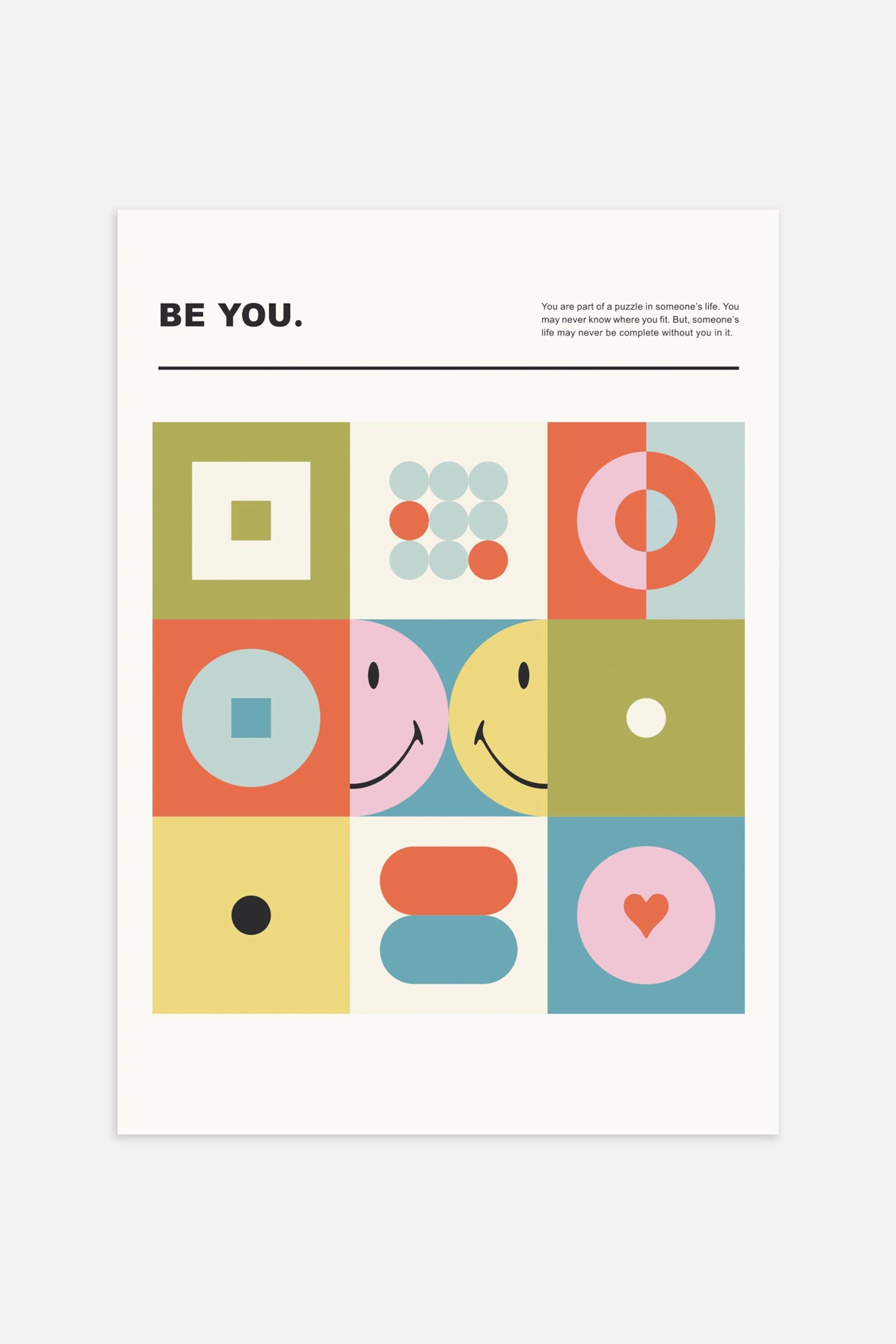Плакат H&M 50х70 см Smiley Be You ракурс 3