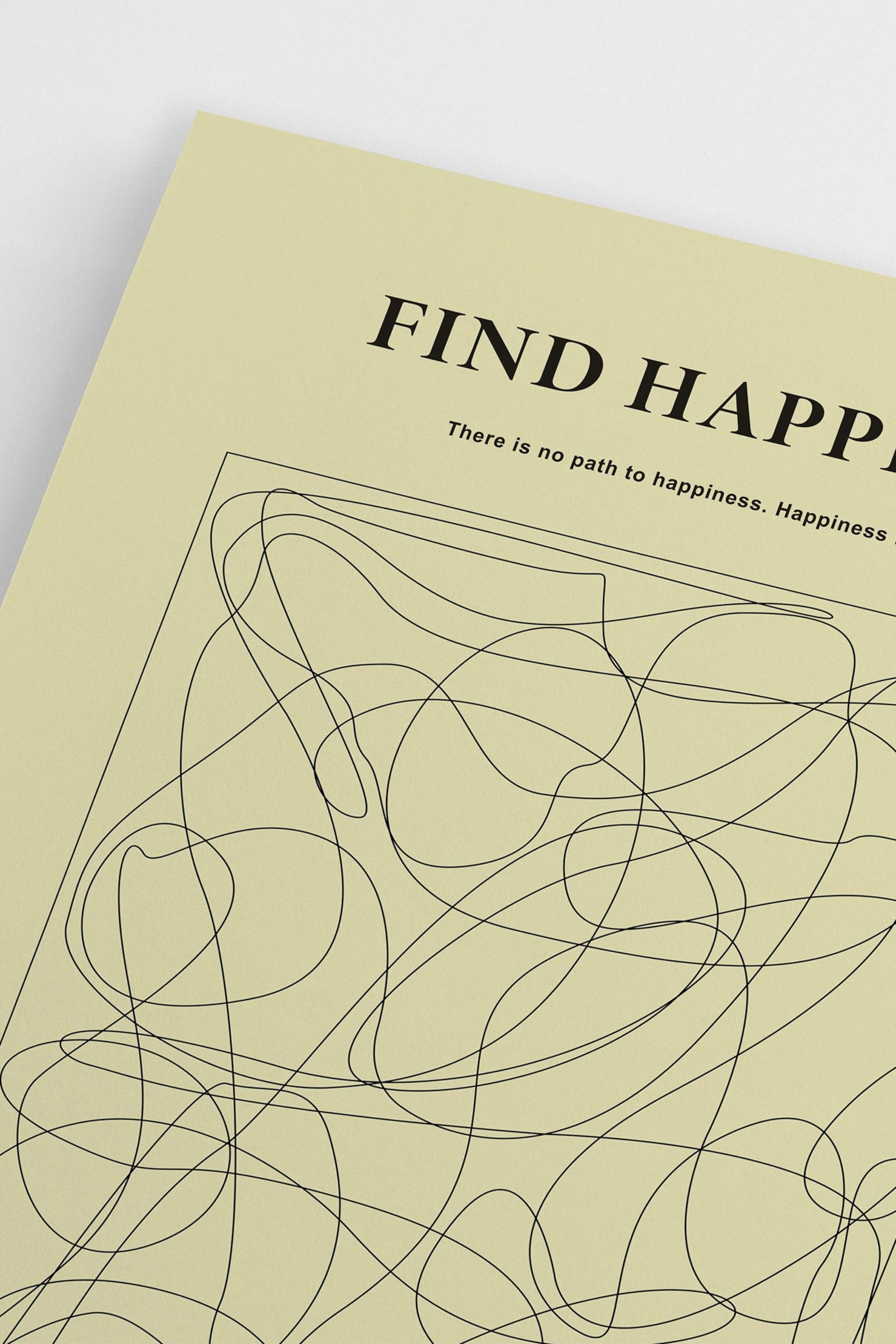 Плакат H&M 50х70 см Smiley Find Happiness ракурс 3