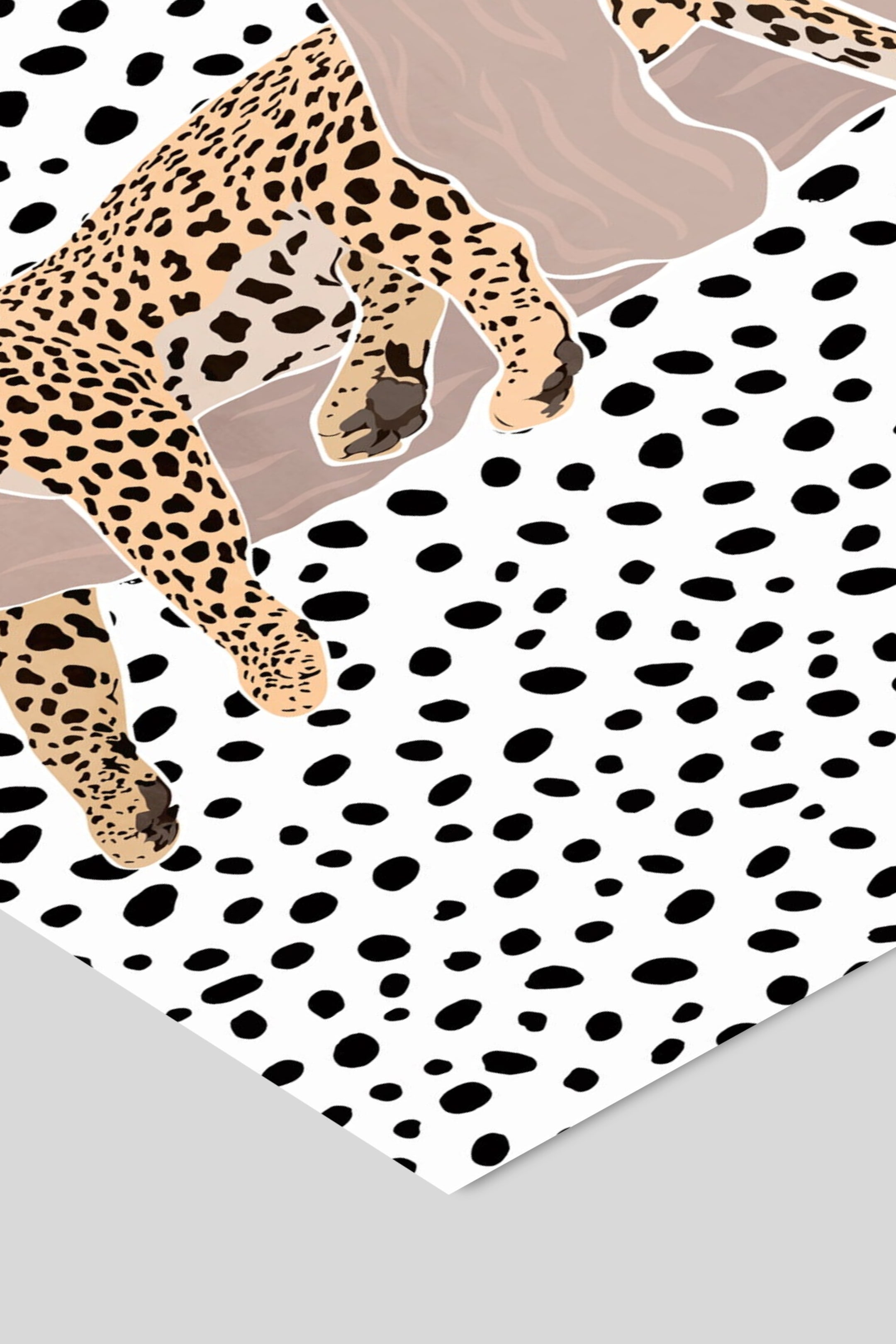 Плакат H&M 50х70 см Цвет: Sarah Manovski - Leopard Sleeping Polkadots
