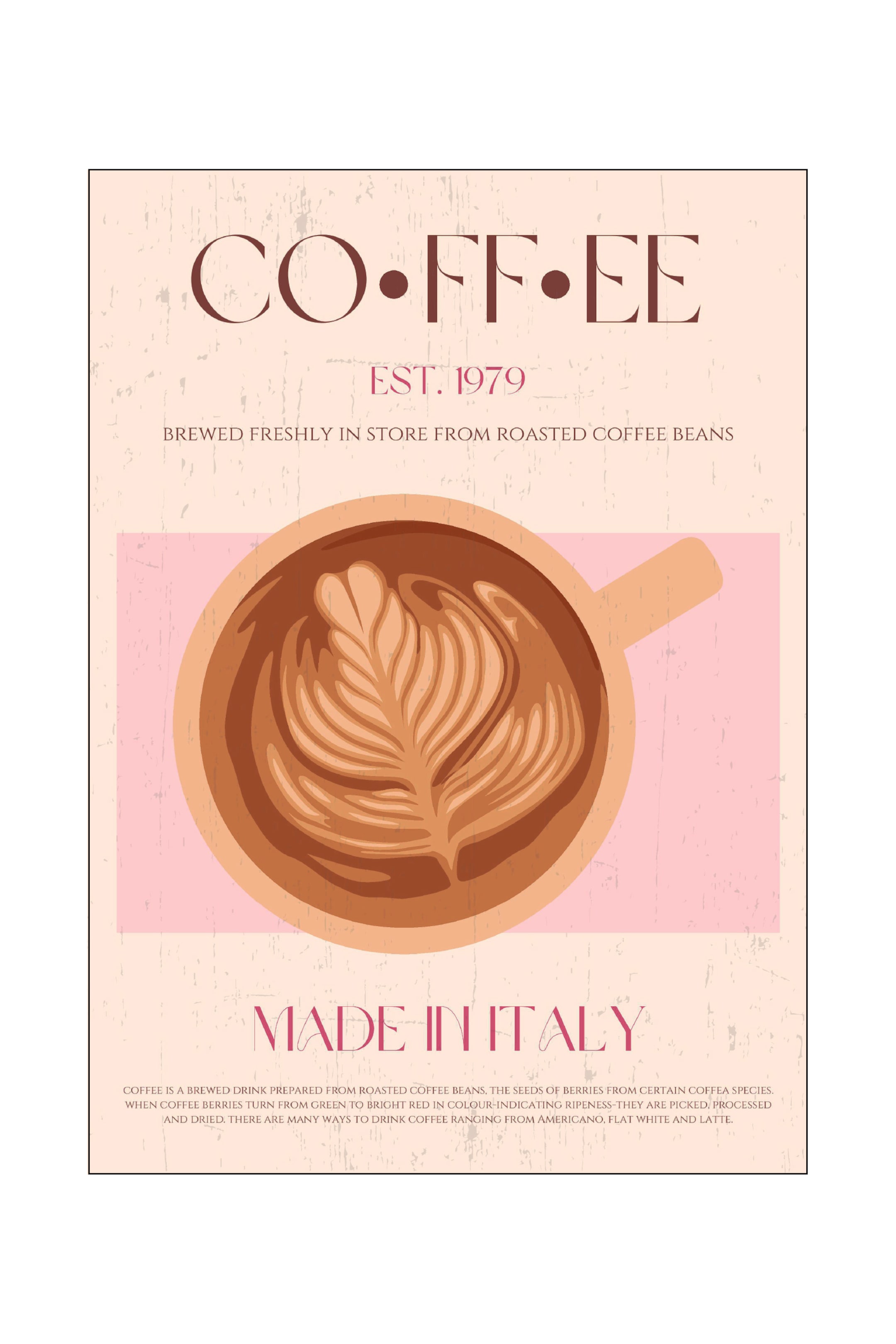 Плакат H&M 30X40 см Coffee Nazma Khokhar ракурс 3