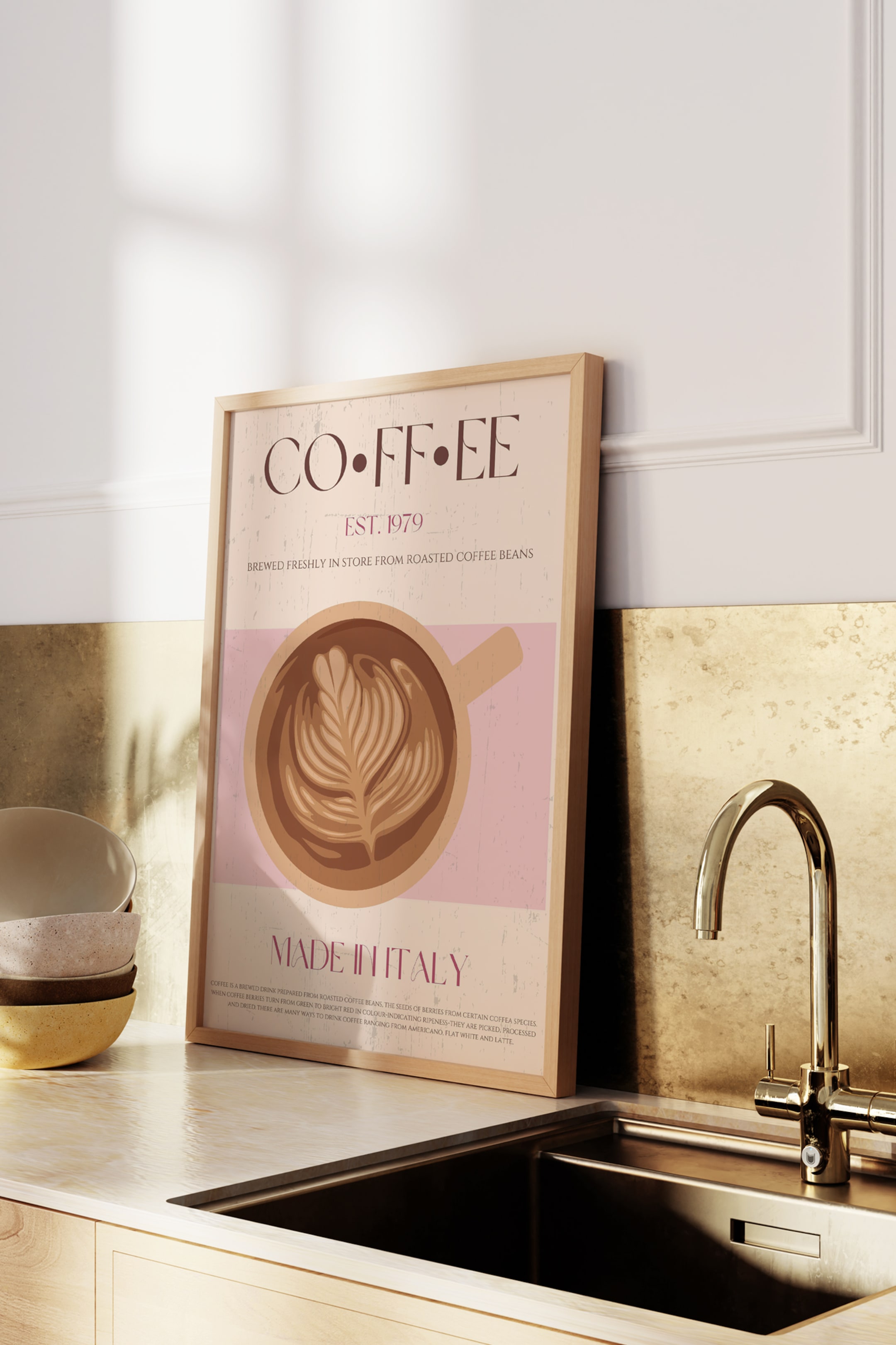 Плакат H&M 30X40 см Coffee Nazma Khokhar