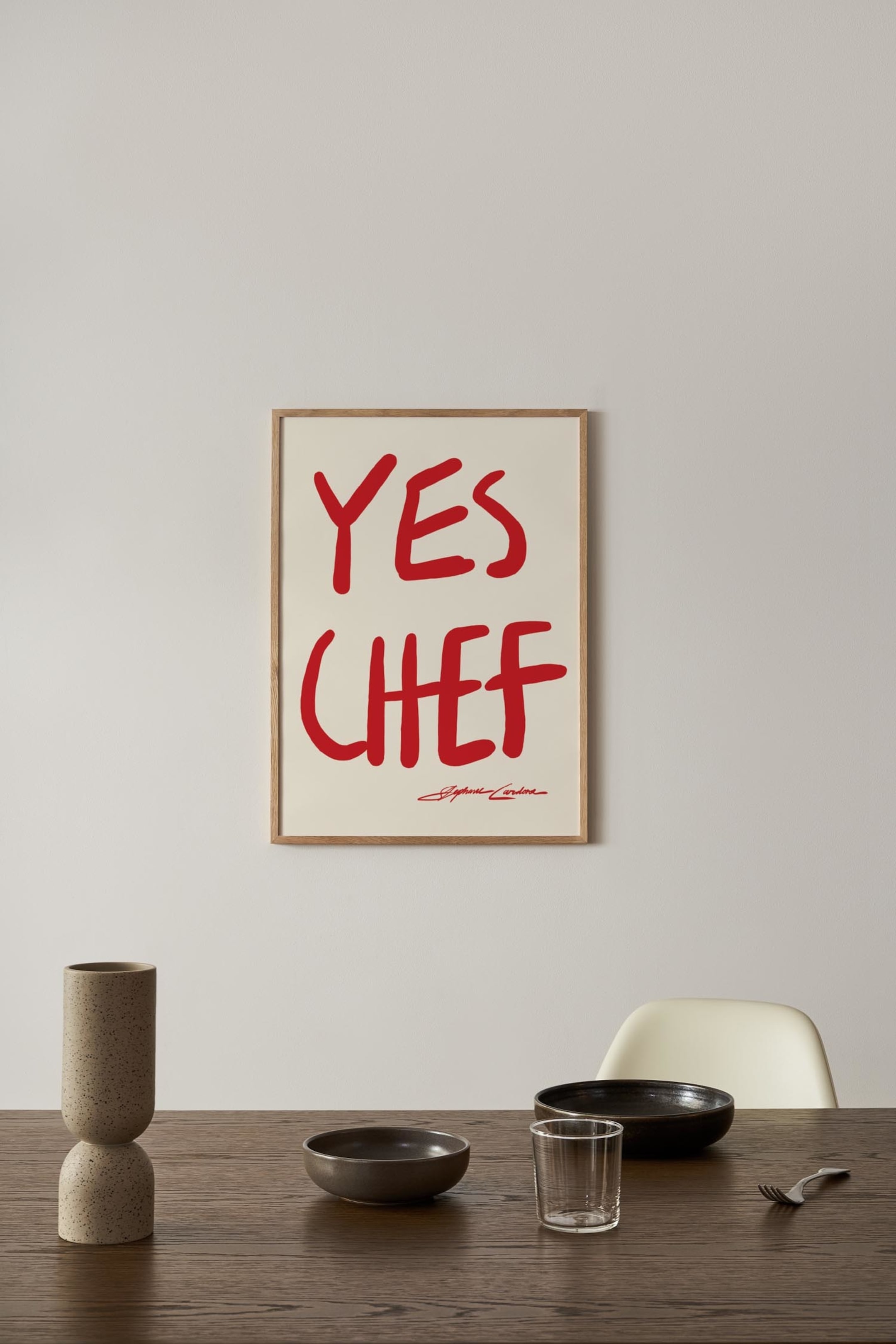 Плакат H&M 50х70 см Stephie Cardona Yes Chef ракурс 3