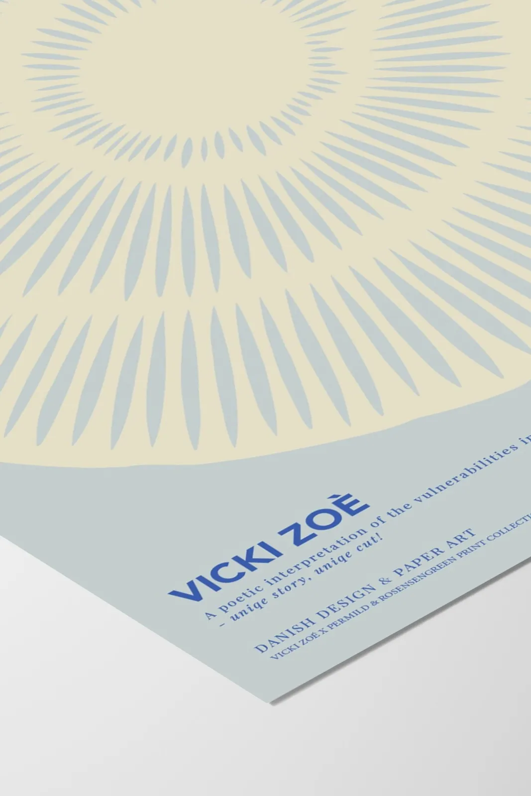 Плакат H&M 50х70 см Vickie Zoe - The Uniqueness Of You - Light Blue ракурс 3