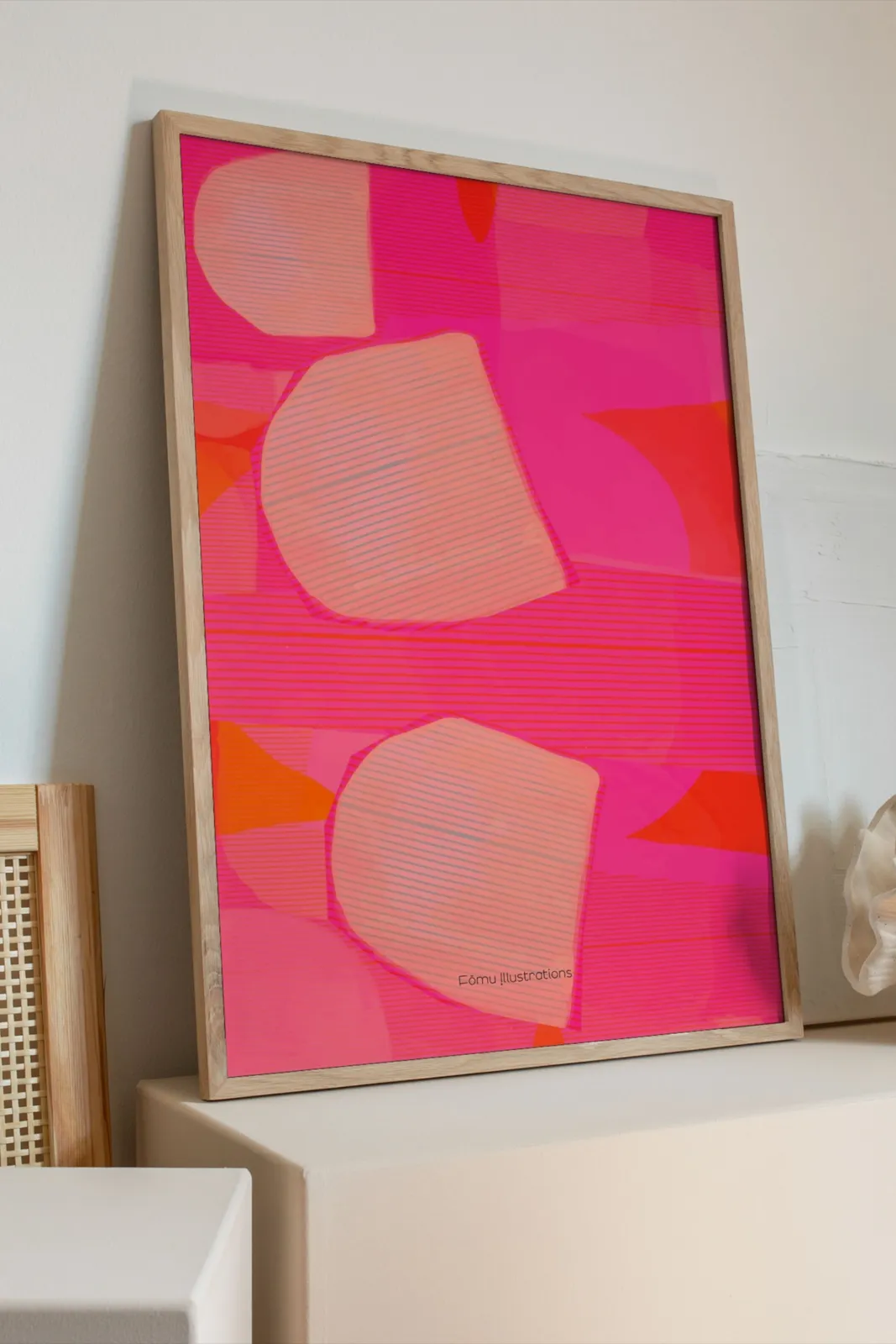 Плакат H&M 50X70 см Розовый Fomu Illustrations - Papercollage, Pink