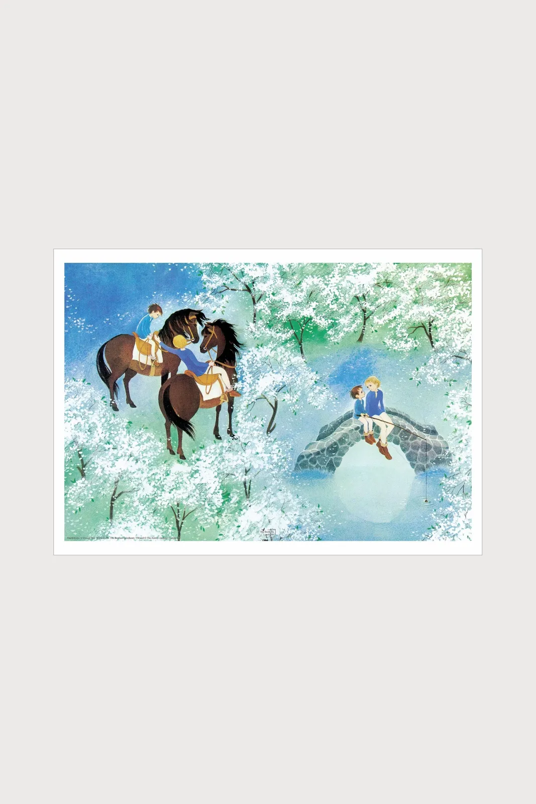 Плакат H&M 50X70 см Зеленый / Синий Astrid Lindgren - Nangijala