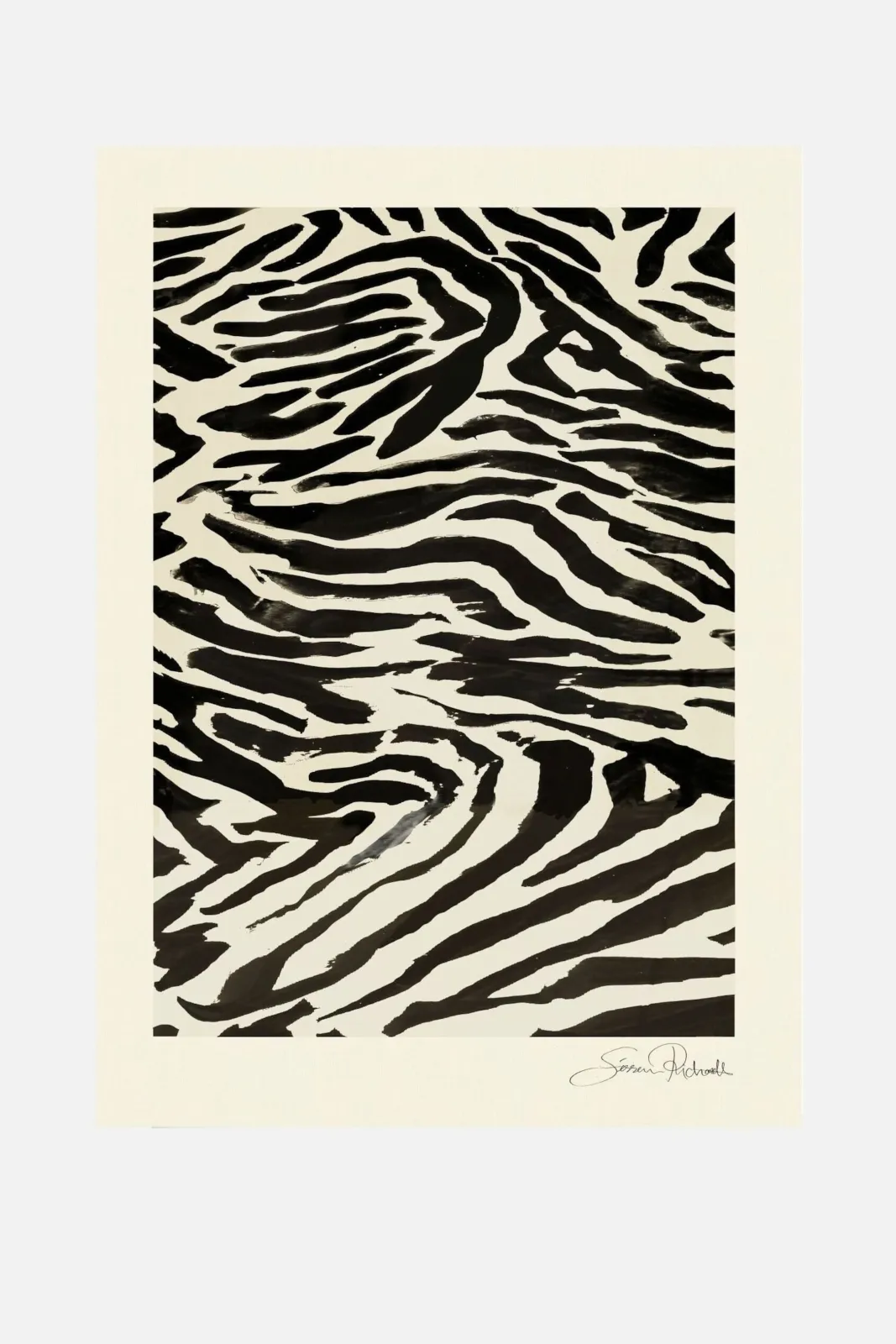Плакат H&M 30х40 см Разноцветный Sissan Richardt - Zebra Study ракурс 2