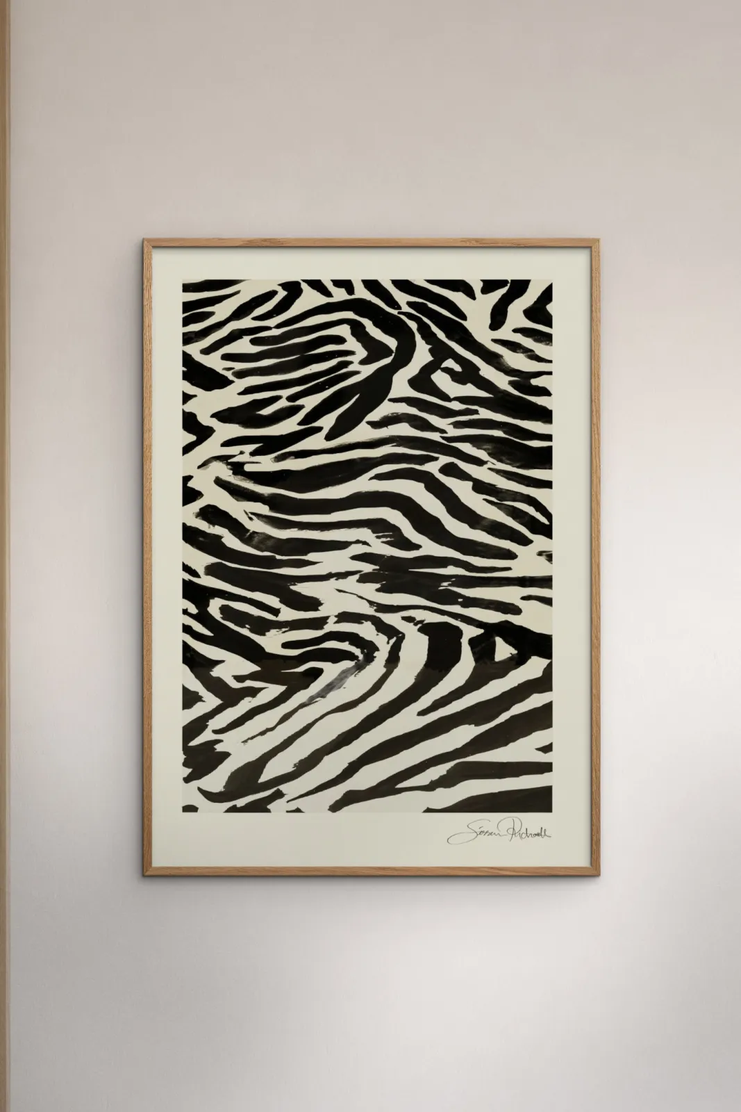 Плакат H&M 50X70 см Разноцветный Sissan Richardt - Zebra Study