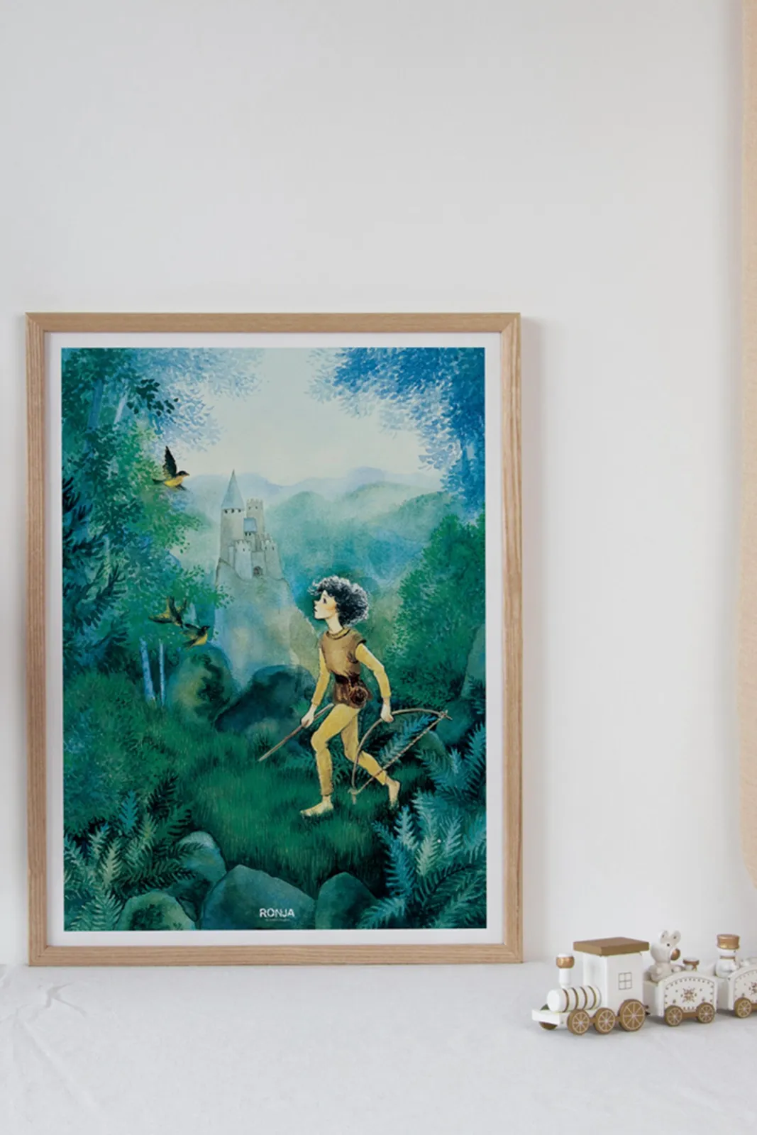Плакат H&M Цвет: Зеленый / Синий Astrid Lindgren - In The Woods 29,7х42 (A3)