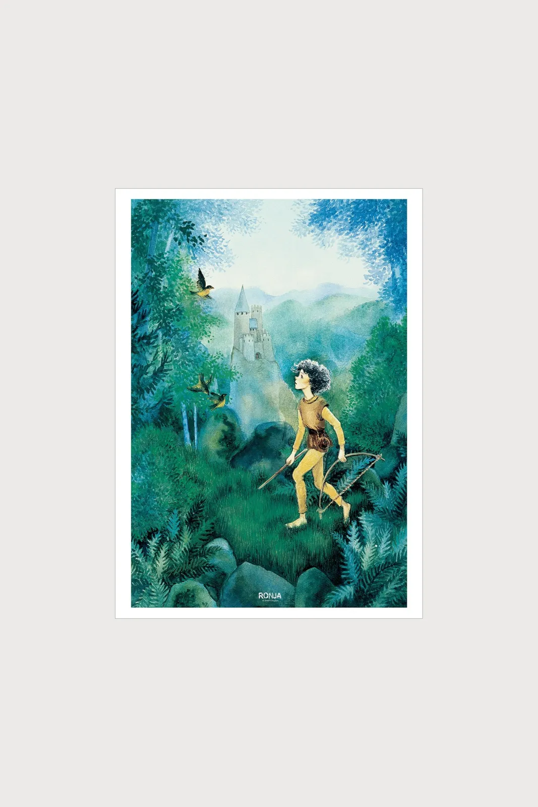 Плакат H&M Цвет: Зеленый / Синий Astrid Lindgren - In The Woods 29,7х42 (A3) ракурс 3