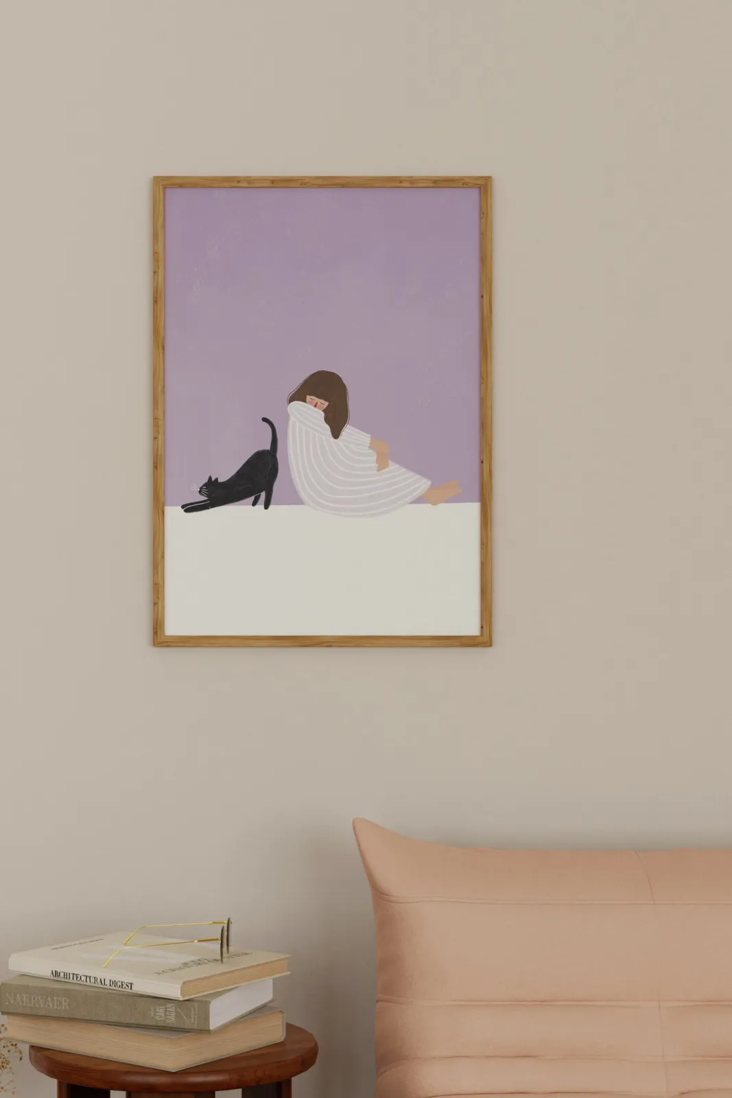 Плакат H&M 30X40 см Bea Muller - Girl And Cat