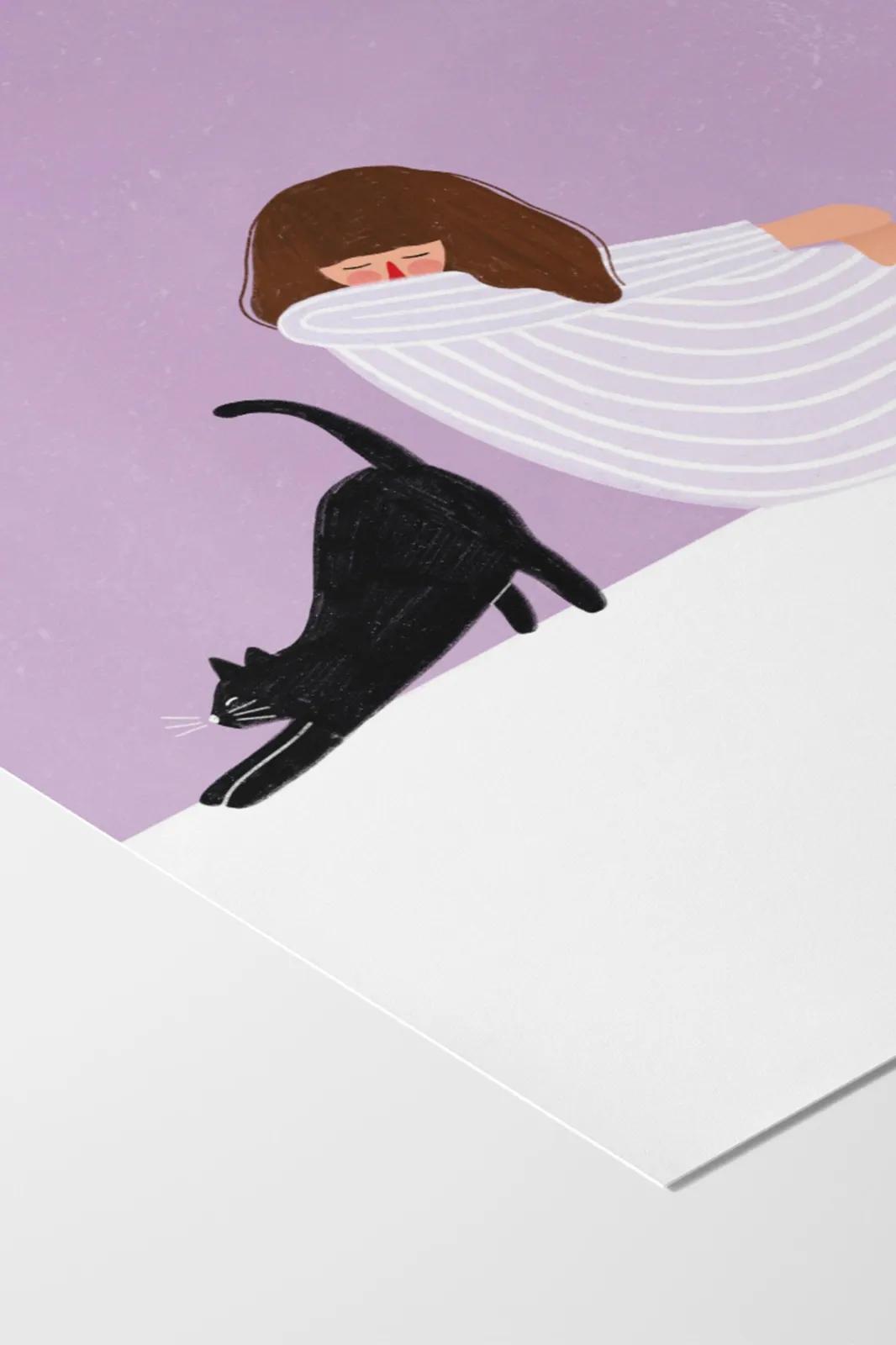 Плакат H&M 30X40 см Bea Muller - Girl And Cat ракурс 3