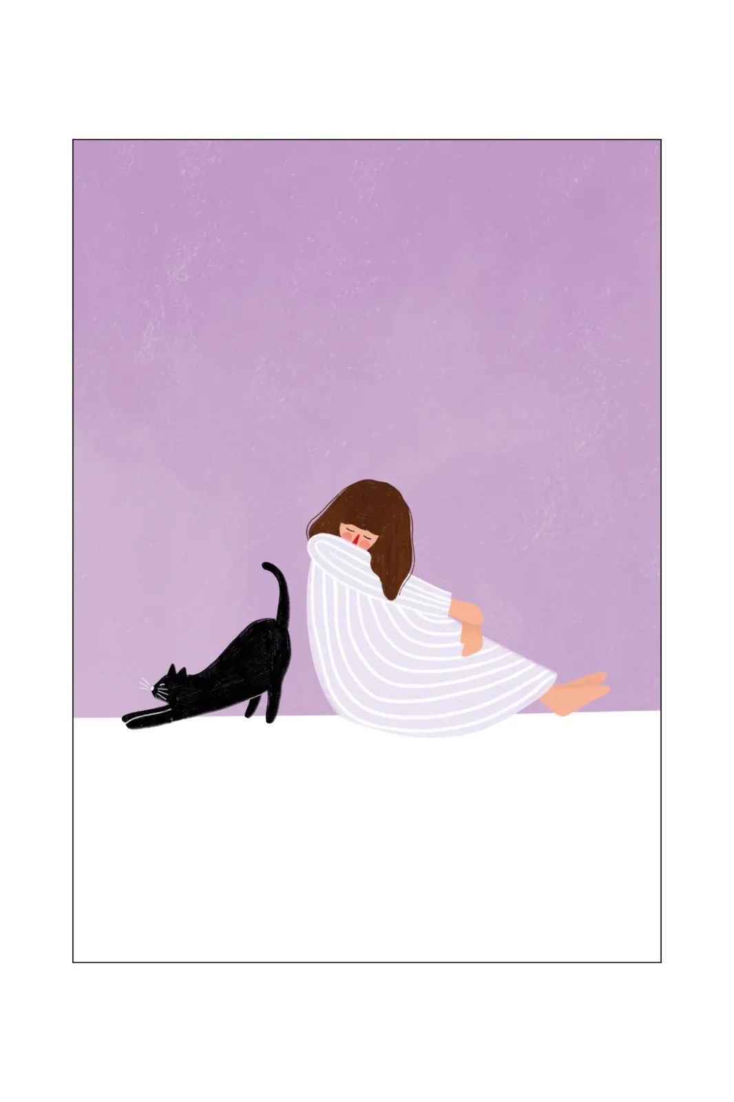 Плакат H&M 30X40 см Bea Muller - Girl And Cat ракурс 2