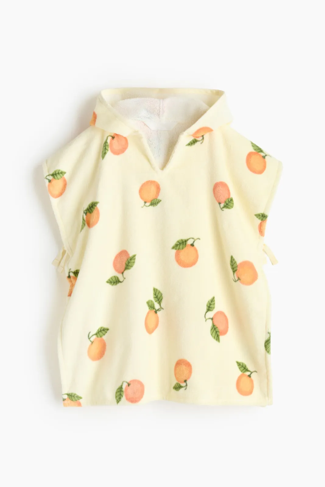 Детское полотенце-пончо H&M Цвет Светло-жёлтый/оранжевый 55х50 см ракурс 2