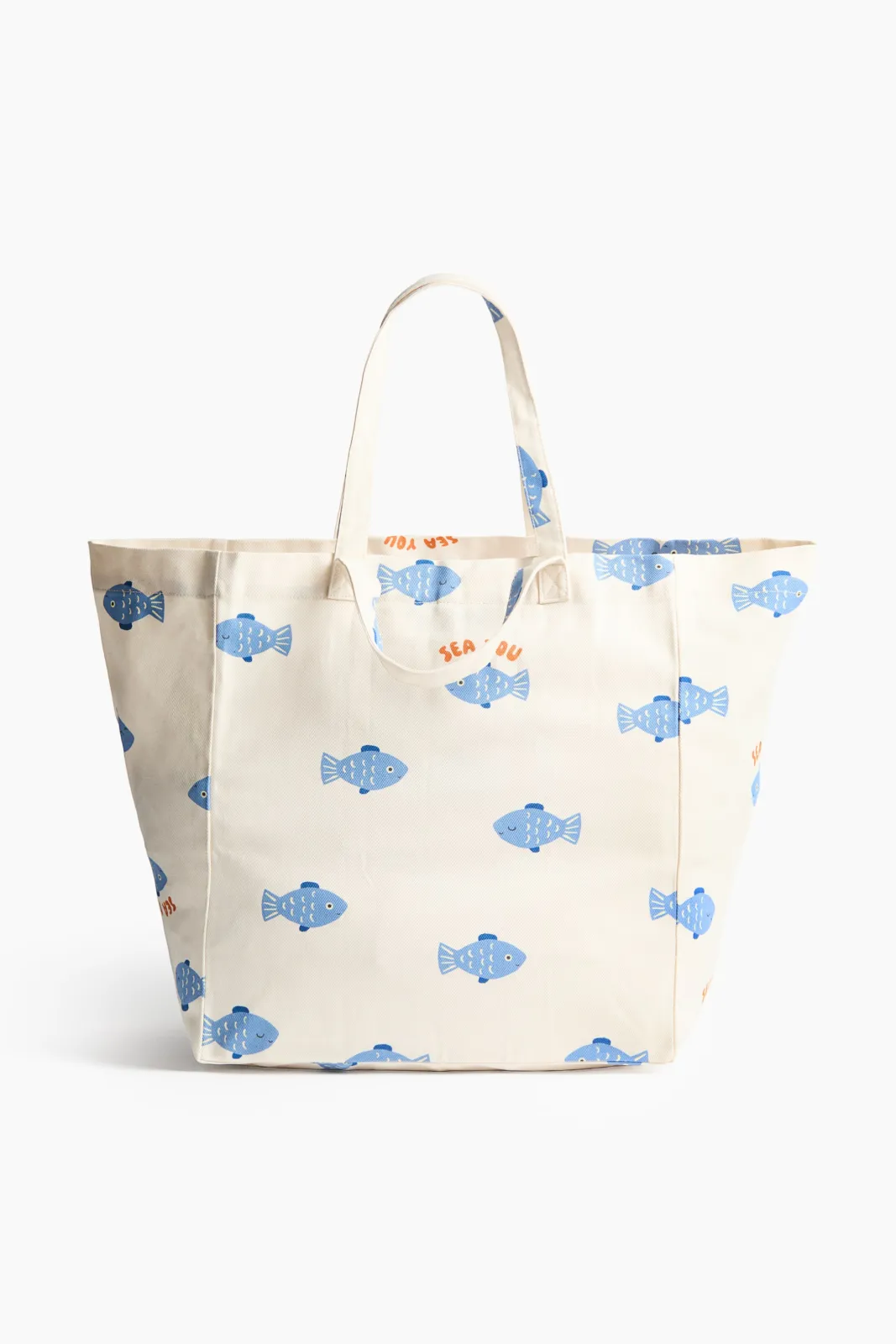 Пляжная сумка с узором H&M Цвет Светло-желтый/Фруктовый 30x40x42 см ракурс 2