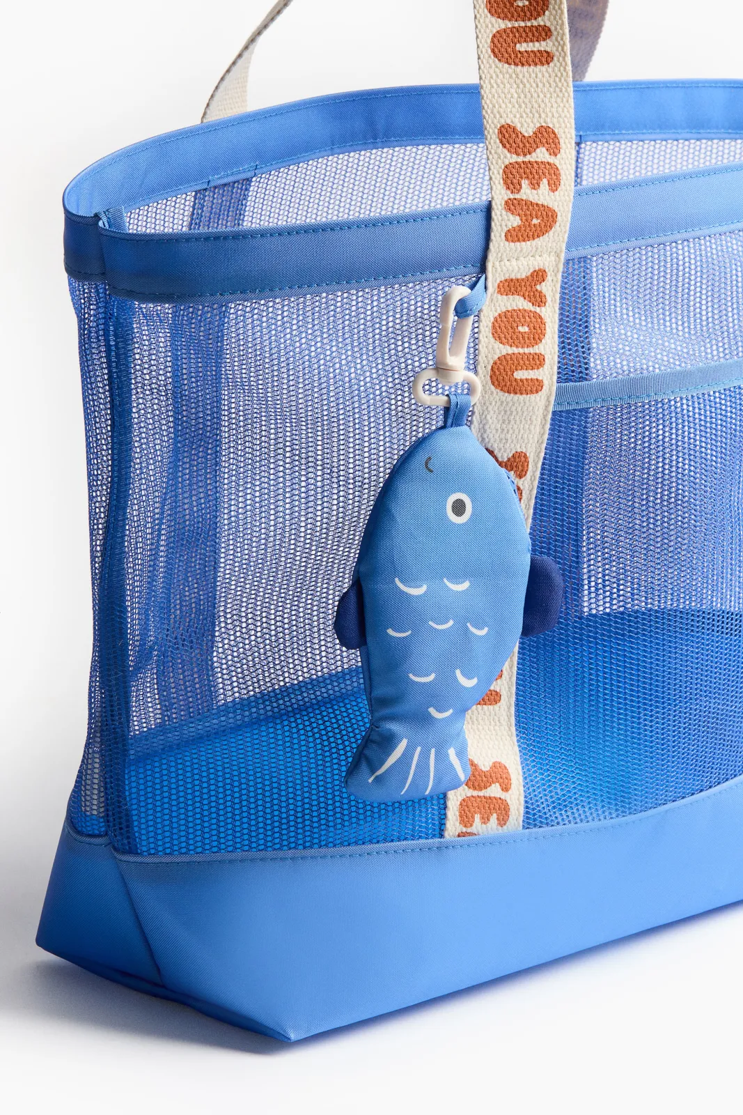 Сетчатая пляжная сумка H&M Цвет Синий 14x33x40 см ракурс 4