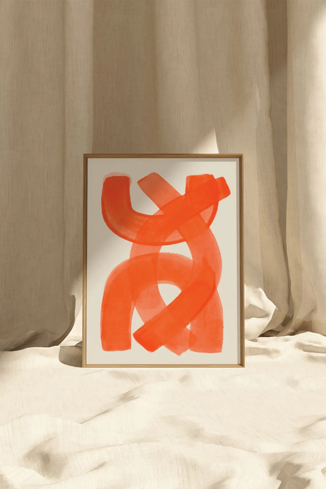 Плакат H&M 50х70 см Ejaaz Haniff - Orange Strokes ракурс 2