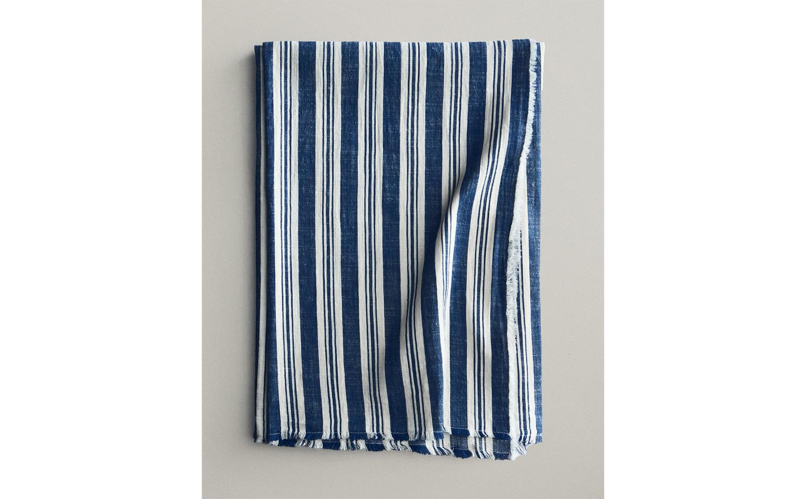 ZARA HOME ХЛОПКОВЫЙ ПЛЕД В ПОЛОСКУ ракурс 9
