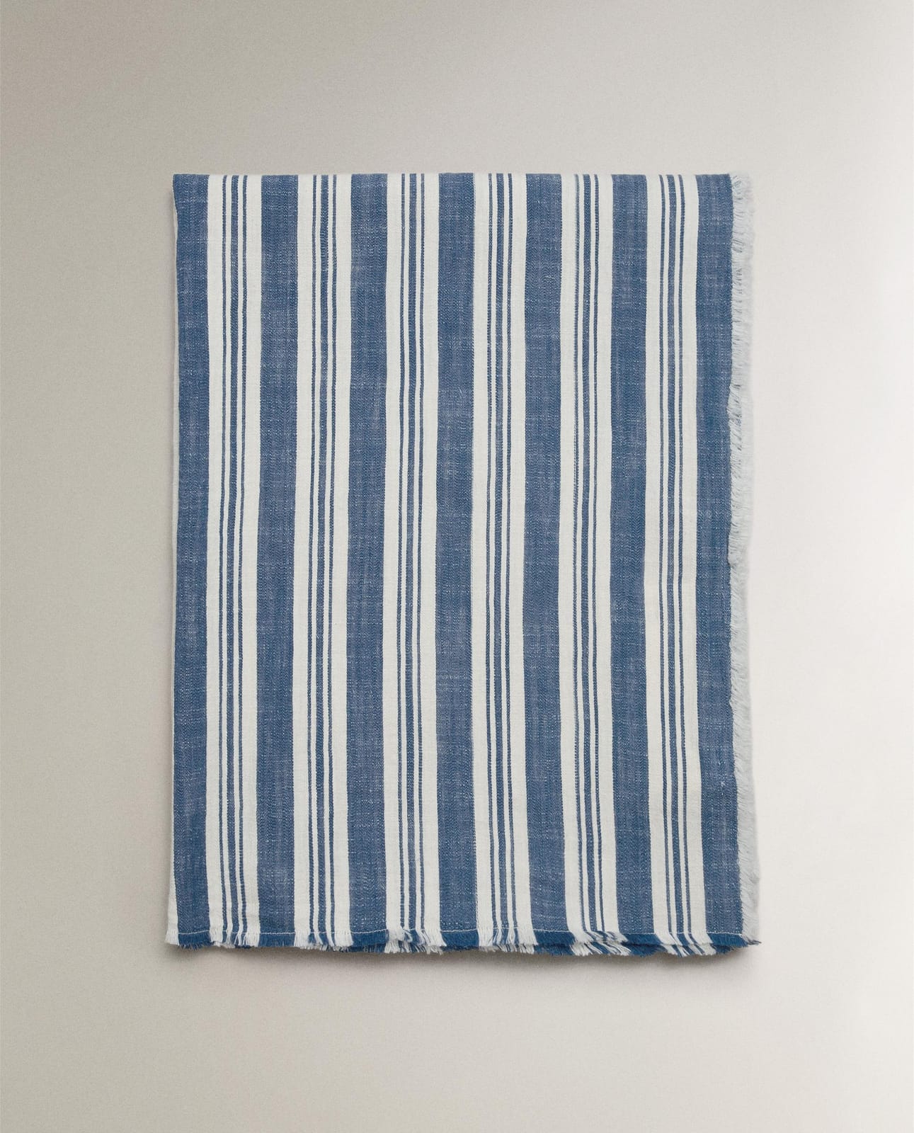 ZARA HOME ХЛОПКОВЫЙ ПЛЕД В ПОЛОСКУ ракурс 7