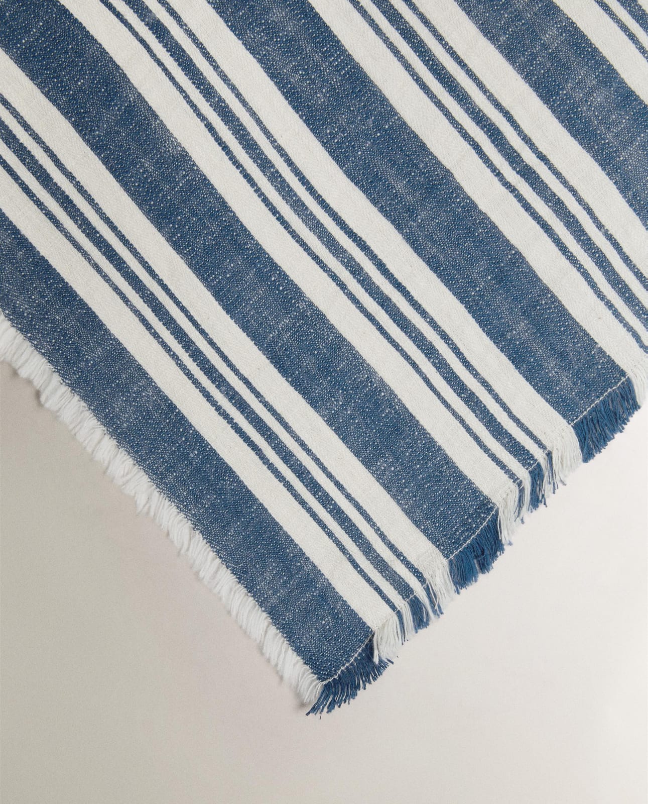 ZARA HOME ХЛОПКОВЫЙ ПЛЕД В ПОЛОСКУ ракурс 4