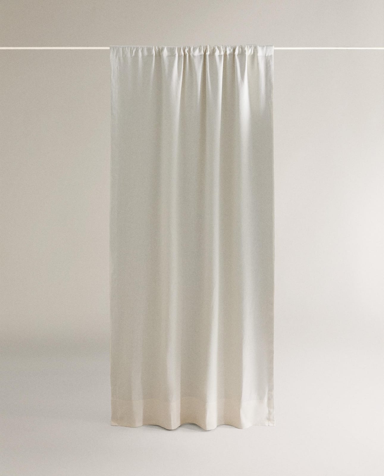 Штора ZARA HOME Белая льняная затемняющая штора BIAŁY 140 x 270 см