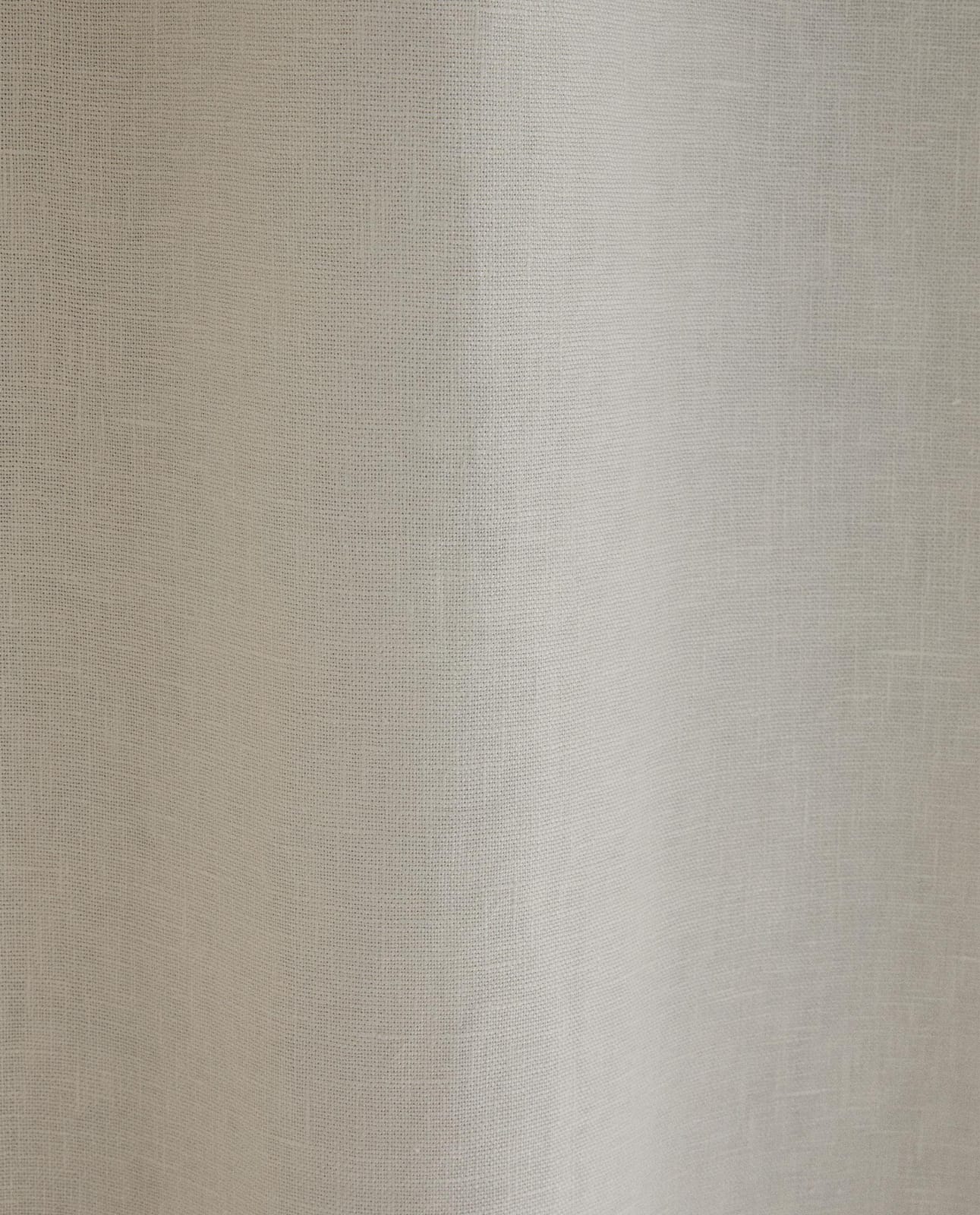ZARA HOME БЕЛАЯ ЛЬНЯНАЯ ЗАТЕМНЯЮЩАЯ ШТОРА ракурс 4