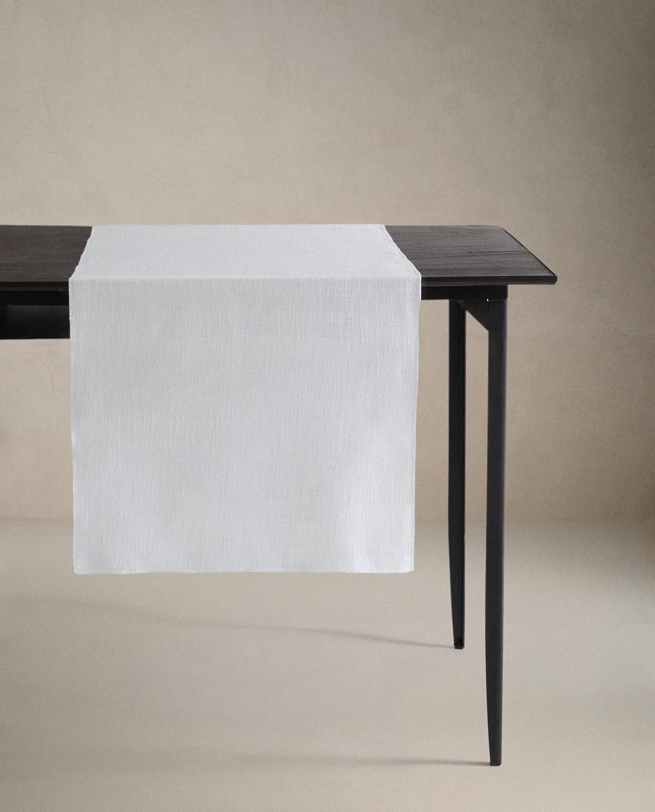 Дорожка для стола ZARA HOME дорожка для стола из льна с текстурой BIAŁY 50 x 160 cm