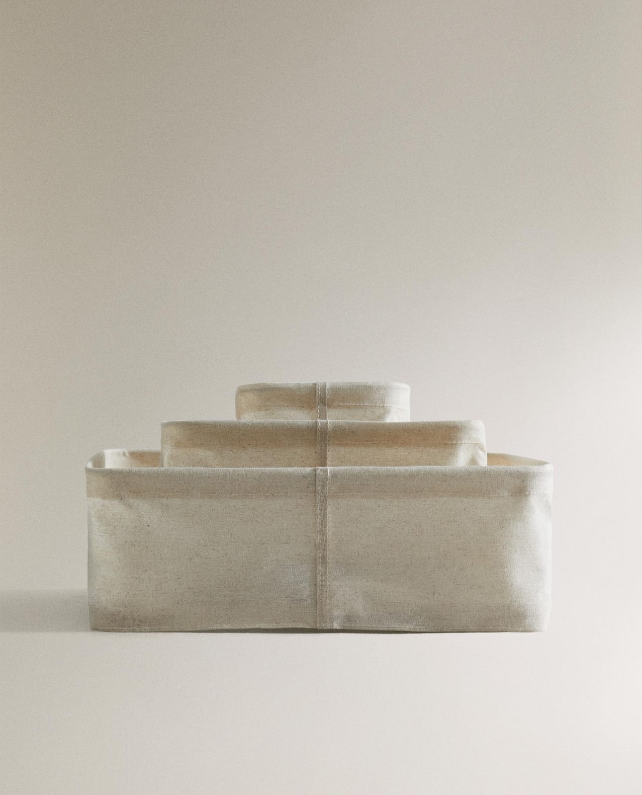 Корзина для хранения ZARA HOME ОРГАНАЙЗЕР ИЗ ЛЬНА СВЕТЛО-БЕЖЕВЫЙ 12.5 x 36 x 28 cm