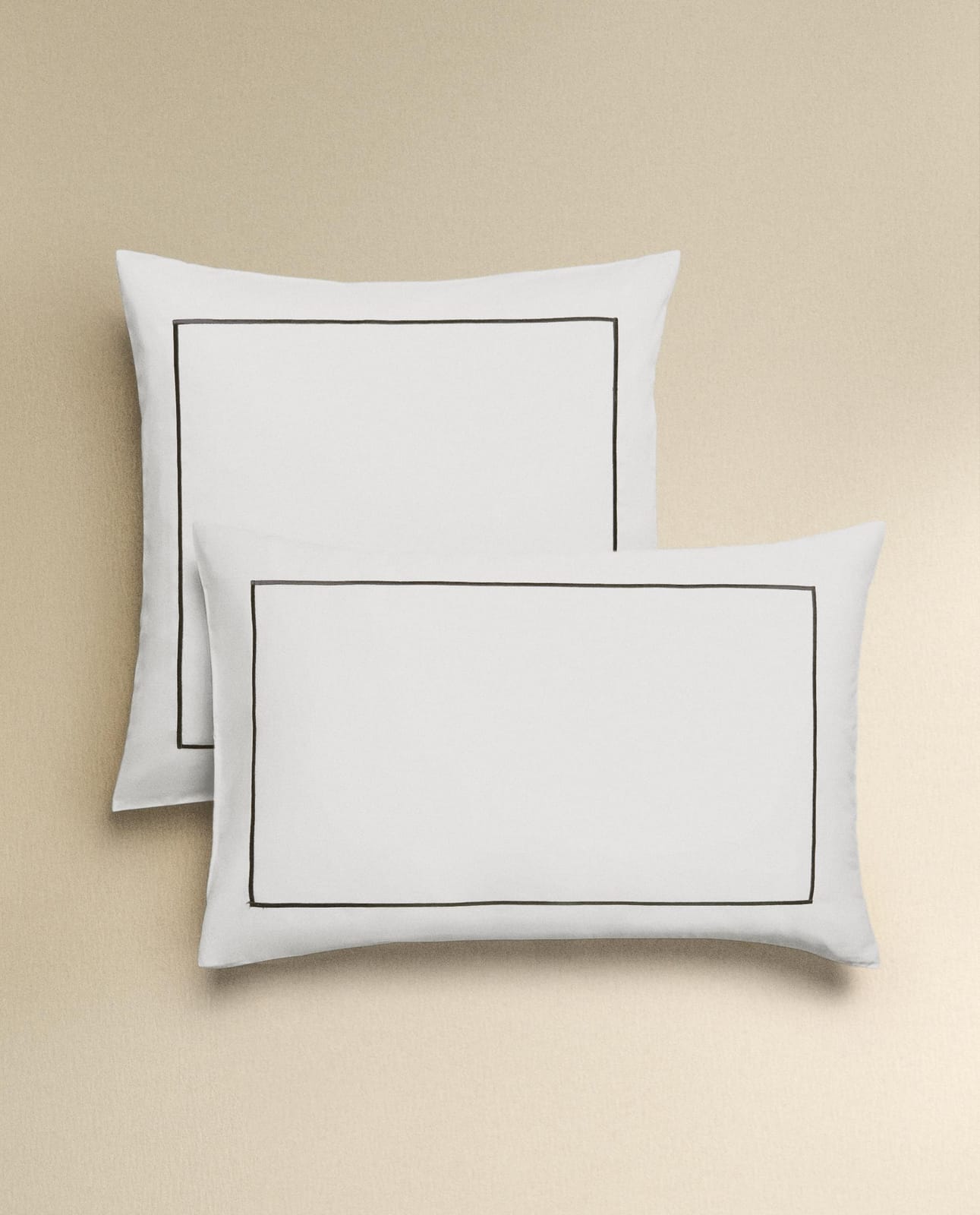 Наволочка ZARA HOME сатиновая наволочка на подушку с отделкой CIEMNONIEBIESKI 60 x 60 см