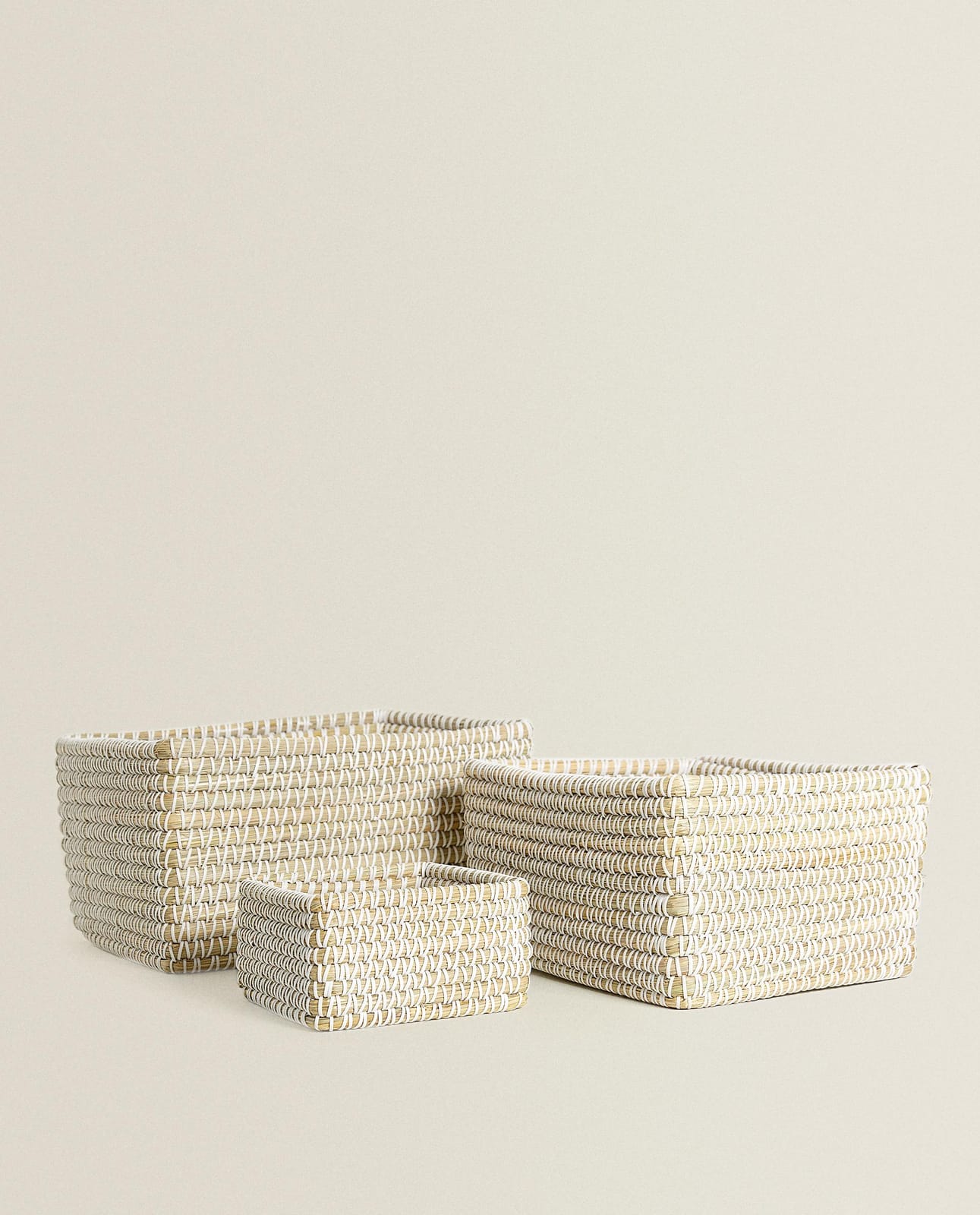Корзина для хранения ZARA HOME Прямоугольная контрастная корзинка разноцветный 18 x 25 x 34 cm