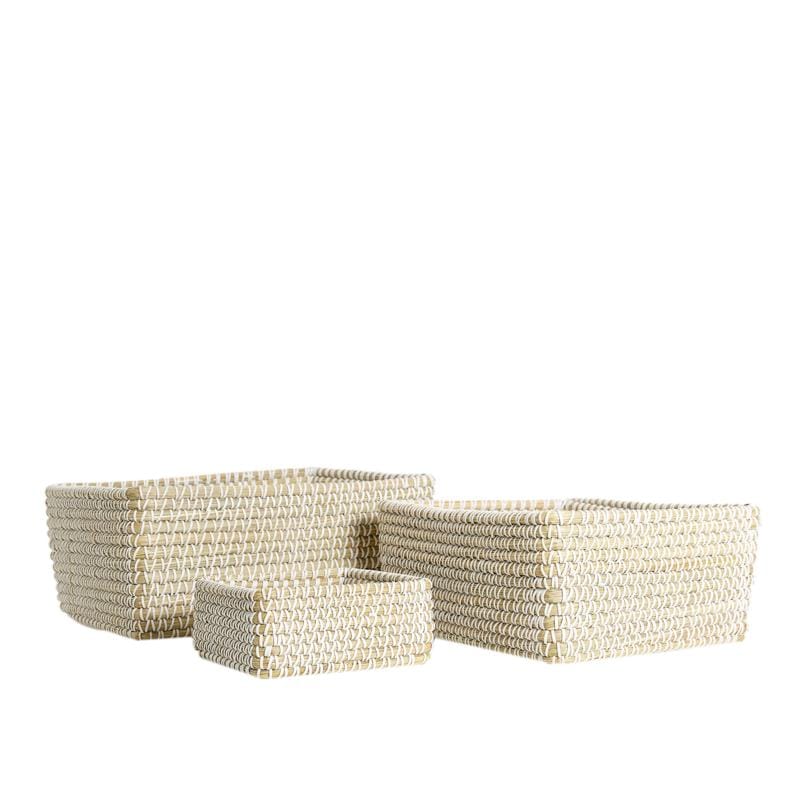 ZARA HOME ПРЯМОУГОЛЬНАЯ КОНТРАСТНАЯ КОРЗИНА ракурс 7