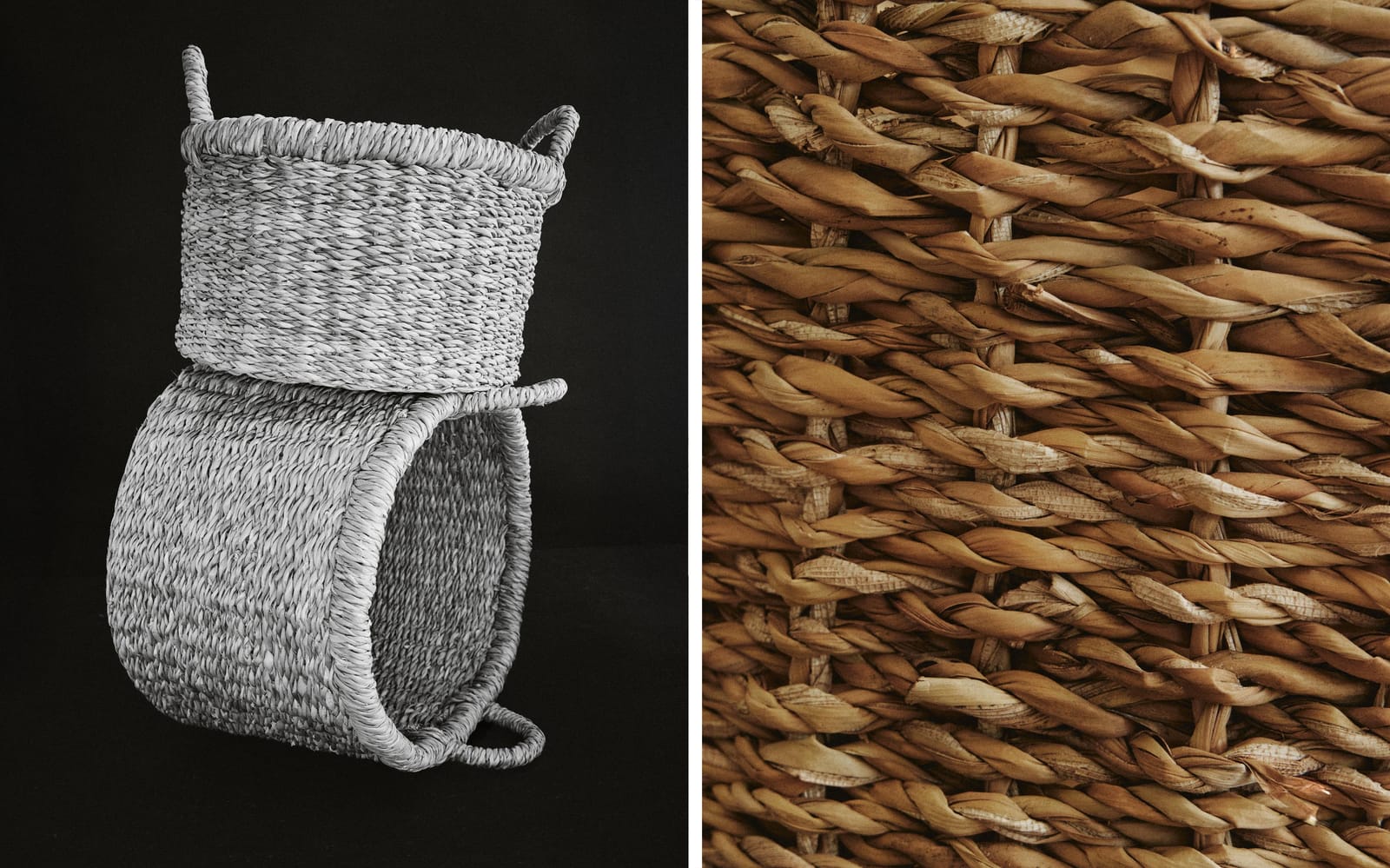 ZARA HOME ЦИЛИНДРИЧЕСКАЯ КОРЗИНА ИЗ МОРСКОЙ ТРАВЫ ракурс 7