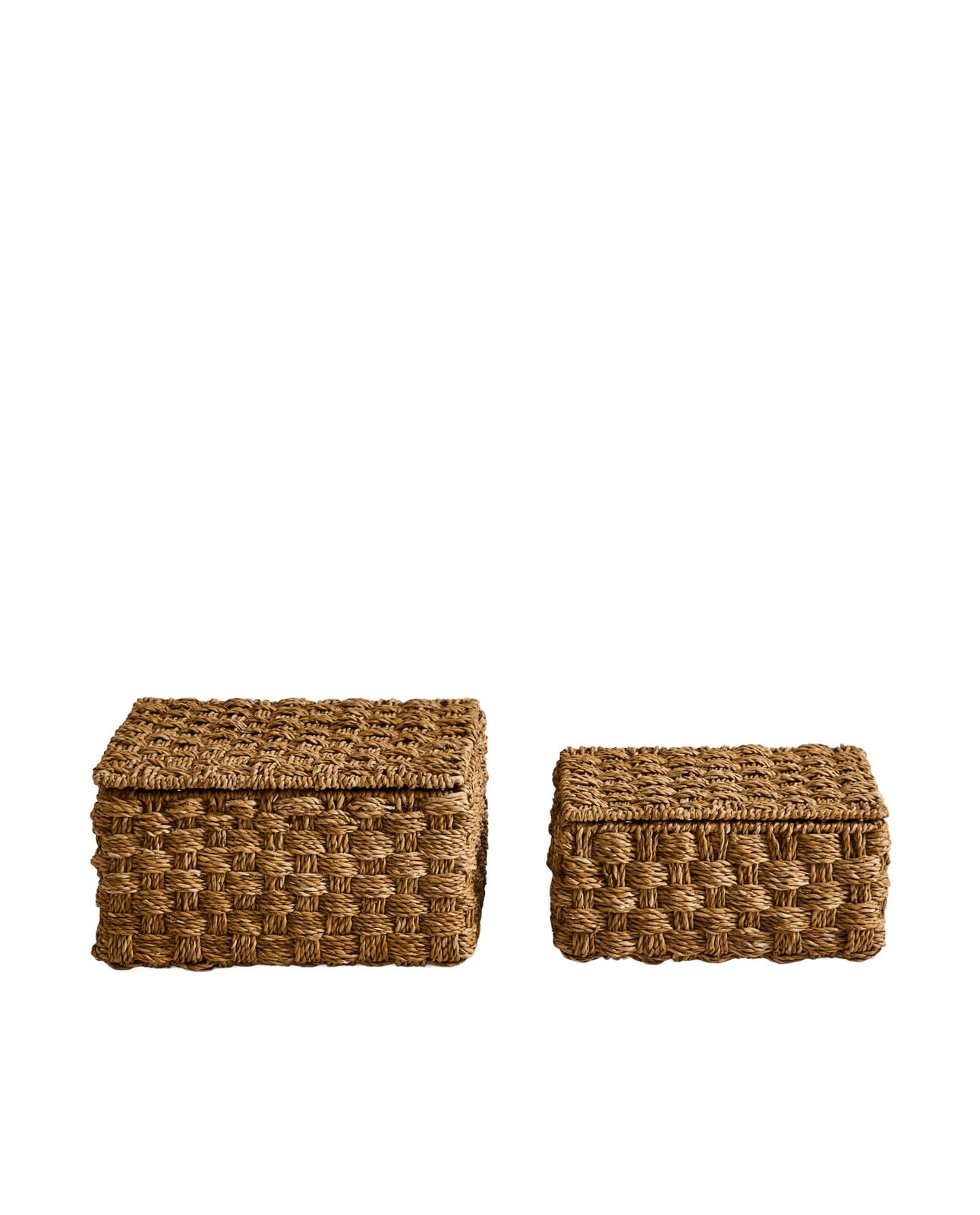 ZARA HOME ПРЯМОУГОЛЬНАЯ КОРЗИНА С КРЫШКОЙ ИЗ МОРСКОЙ ТРАВЫ ракурс 4