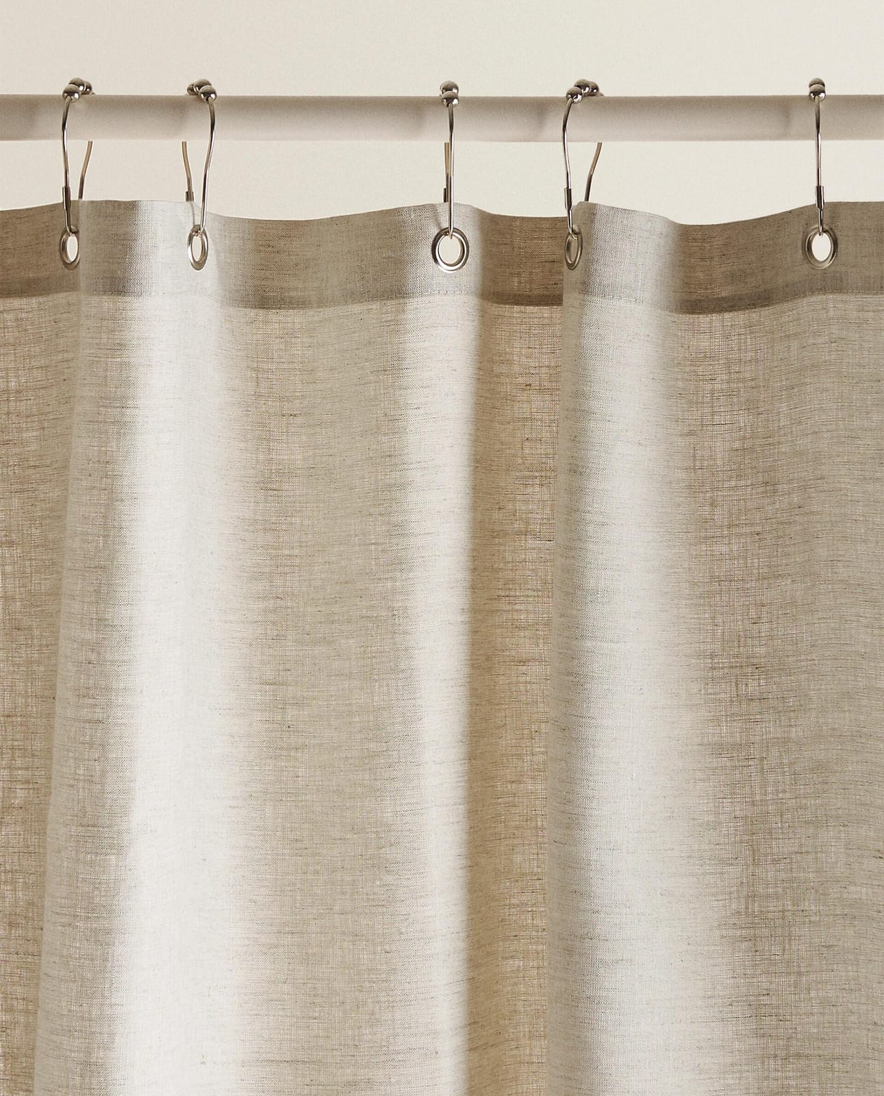 ZARA HOME ПРОЗРАЧНАЯ ВАННАЯ ЗАНАВЕСКА ИЗ ЛЬНА ракурс 6