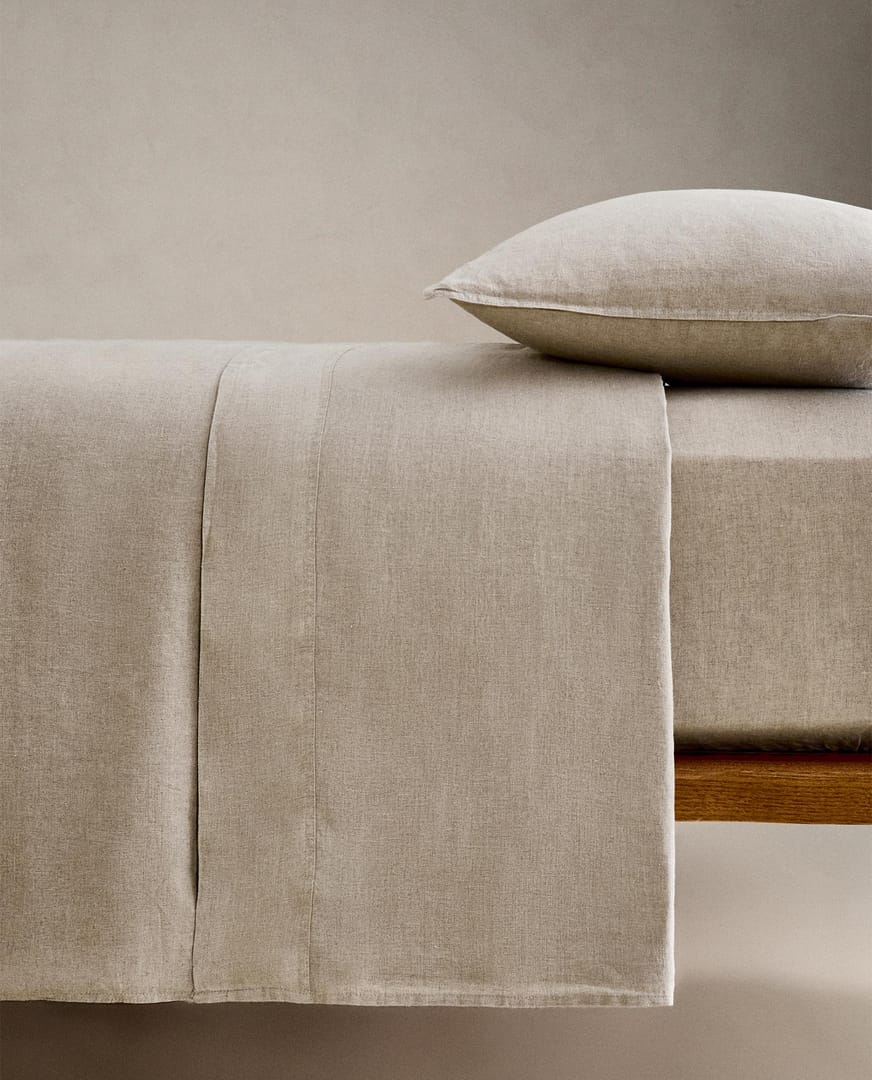 ZARA HOME Льняная наволочка на одеяло ракурс 5