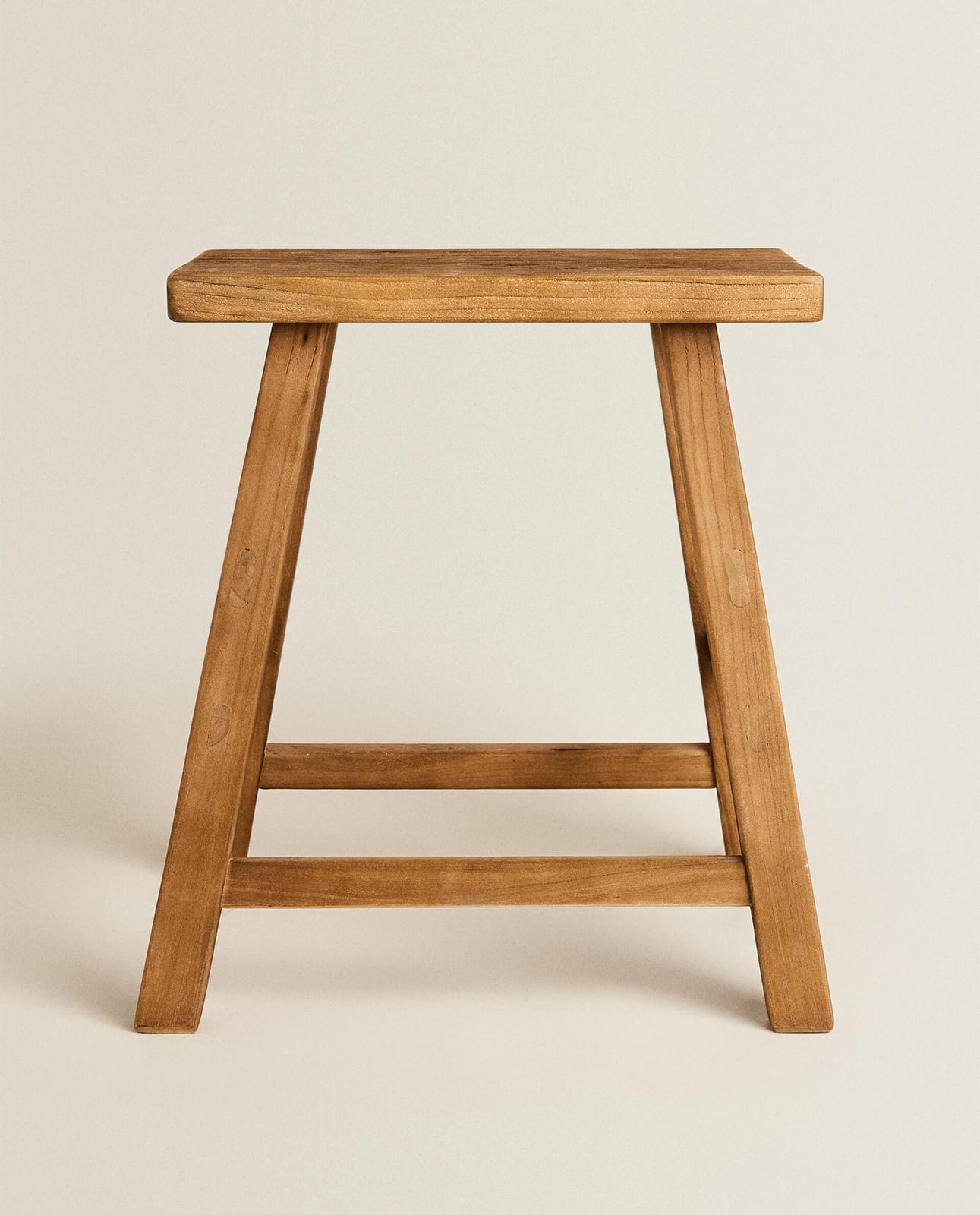 Стул ZARA HOME деревянный табурет из вяза JASNOBEŻOWY 46 x 40 x 24 cm