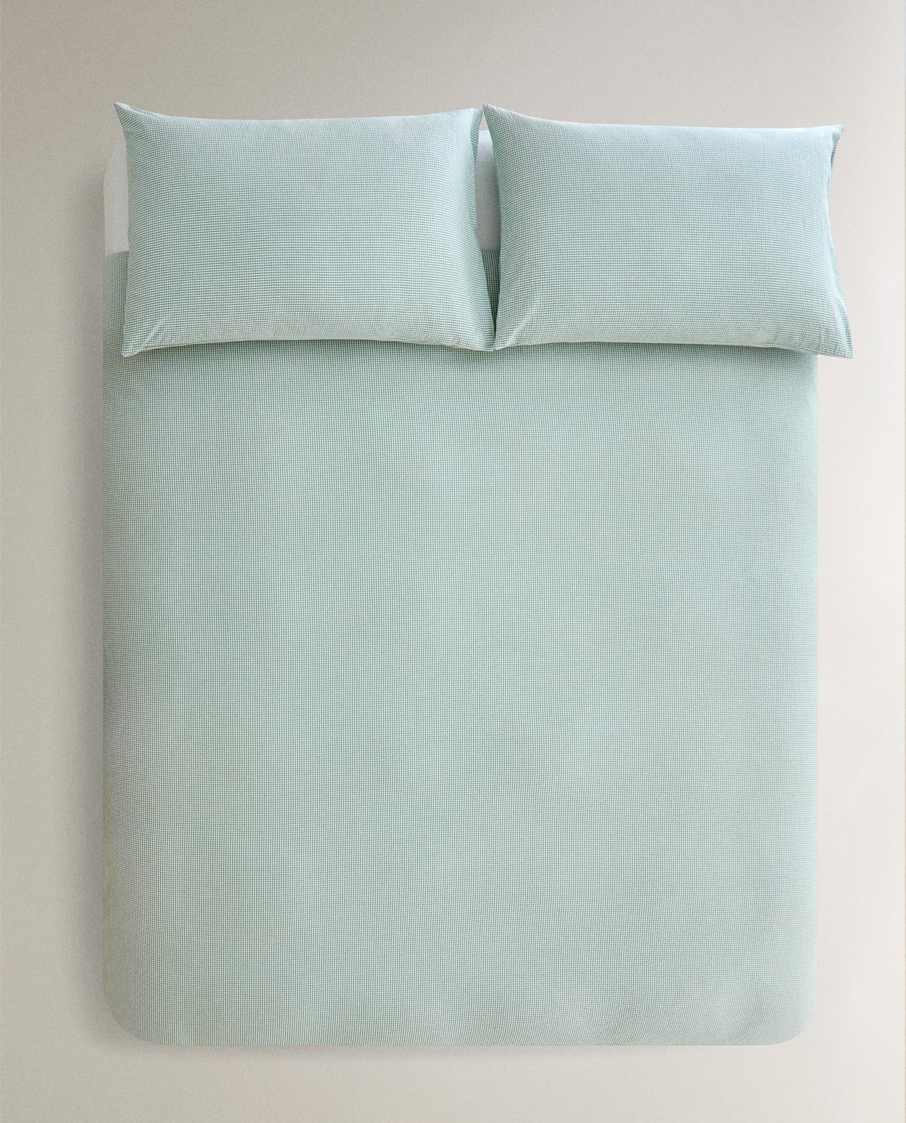 Пододеяльник ZARA HOME пододеяльник из коры в клетку зеленый 160 x 210 cm