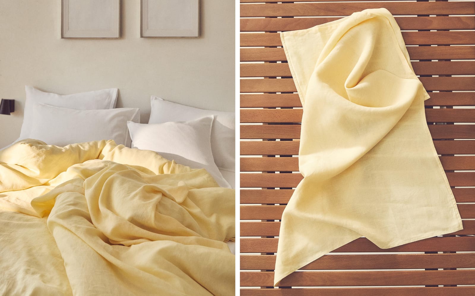 ZARA HOME Пододеяльник из льна с эффектом стирки (140 г/м²) ракурс 3