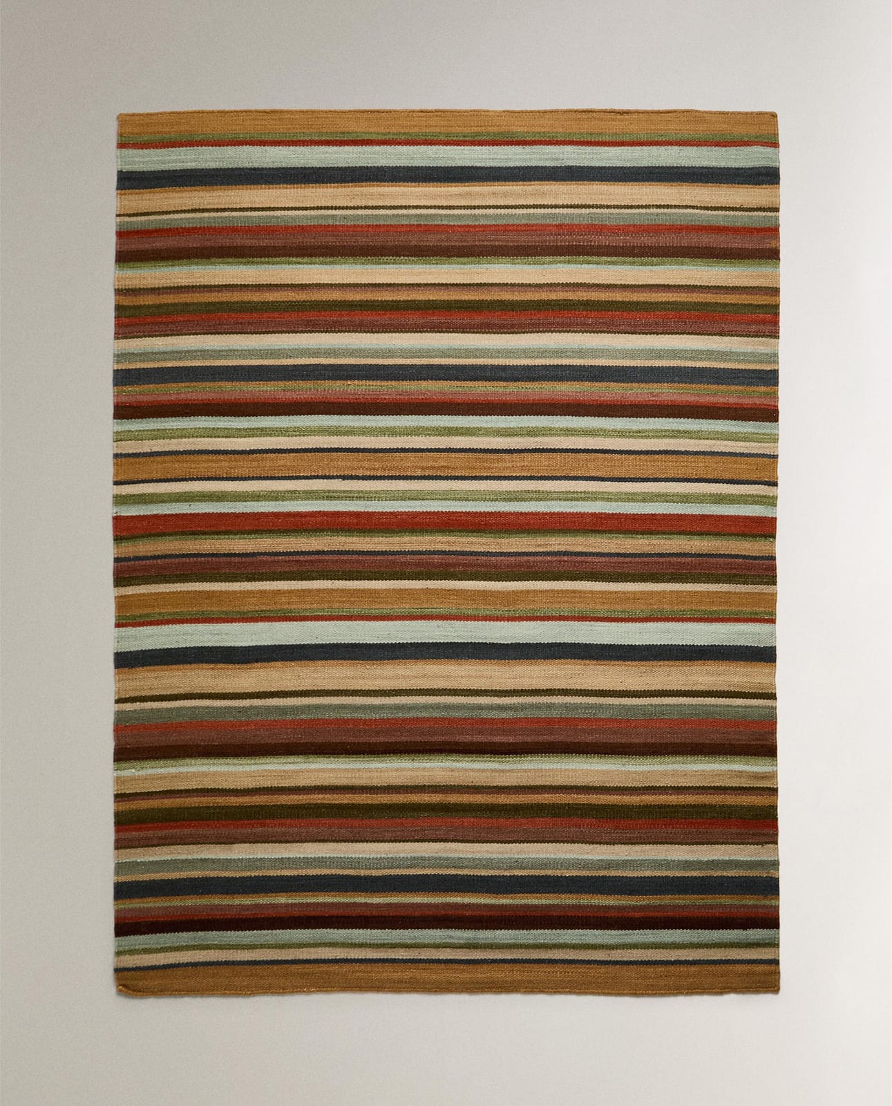 Ковер ZARA HOME КОВЕР В ЦВЕТНЫЕ ПОЛОСКИ МНОГОЦВЕТНЫЙ 150 x 200 см