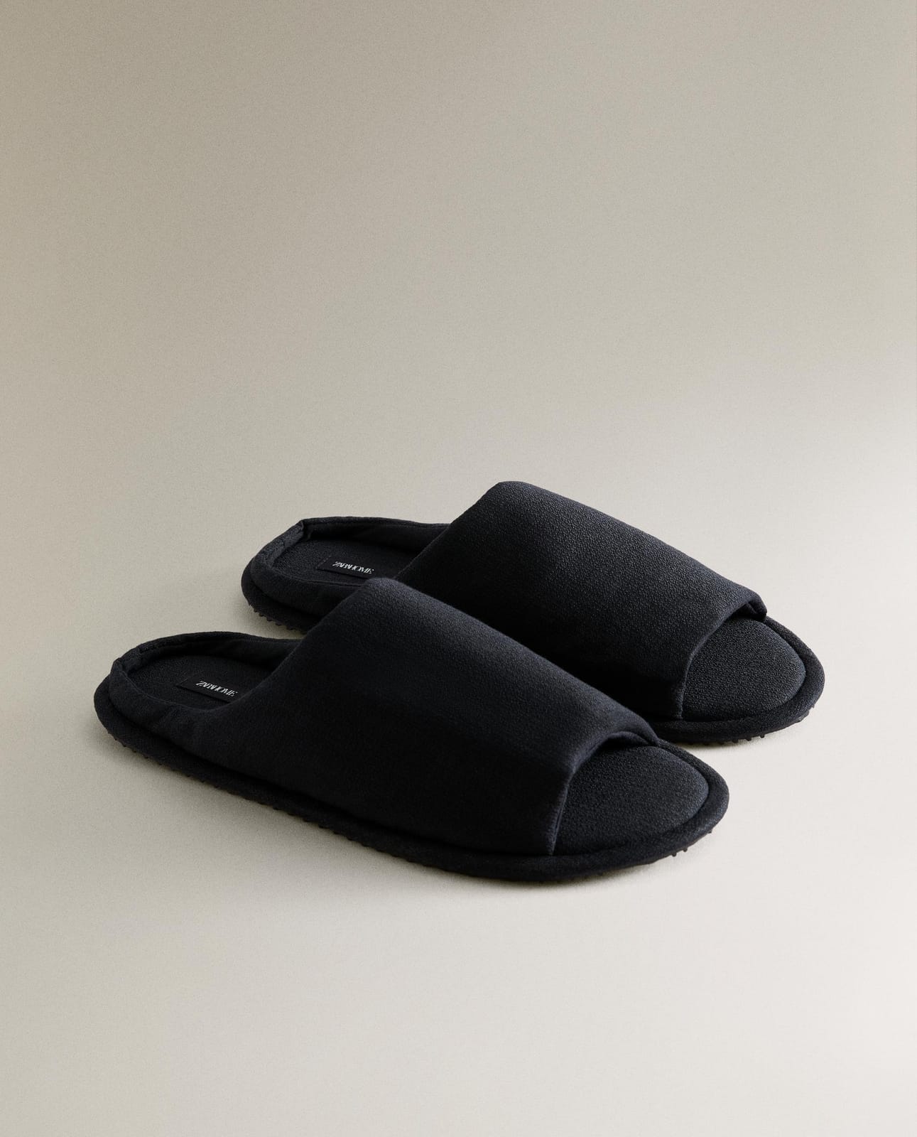 ZARA HOME ОТКРЫТЫЕ ТКАНЕВЫЕ ТАПОЧКИ ракурс 3